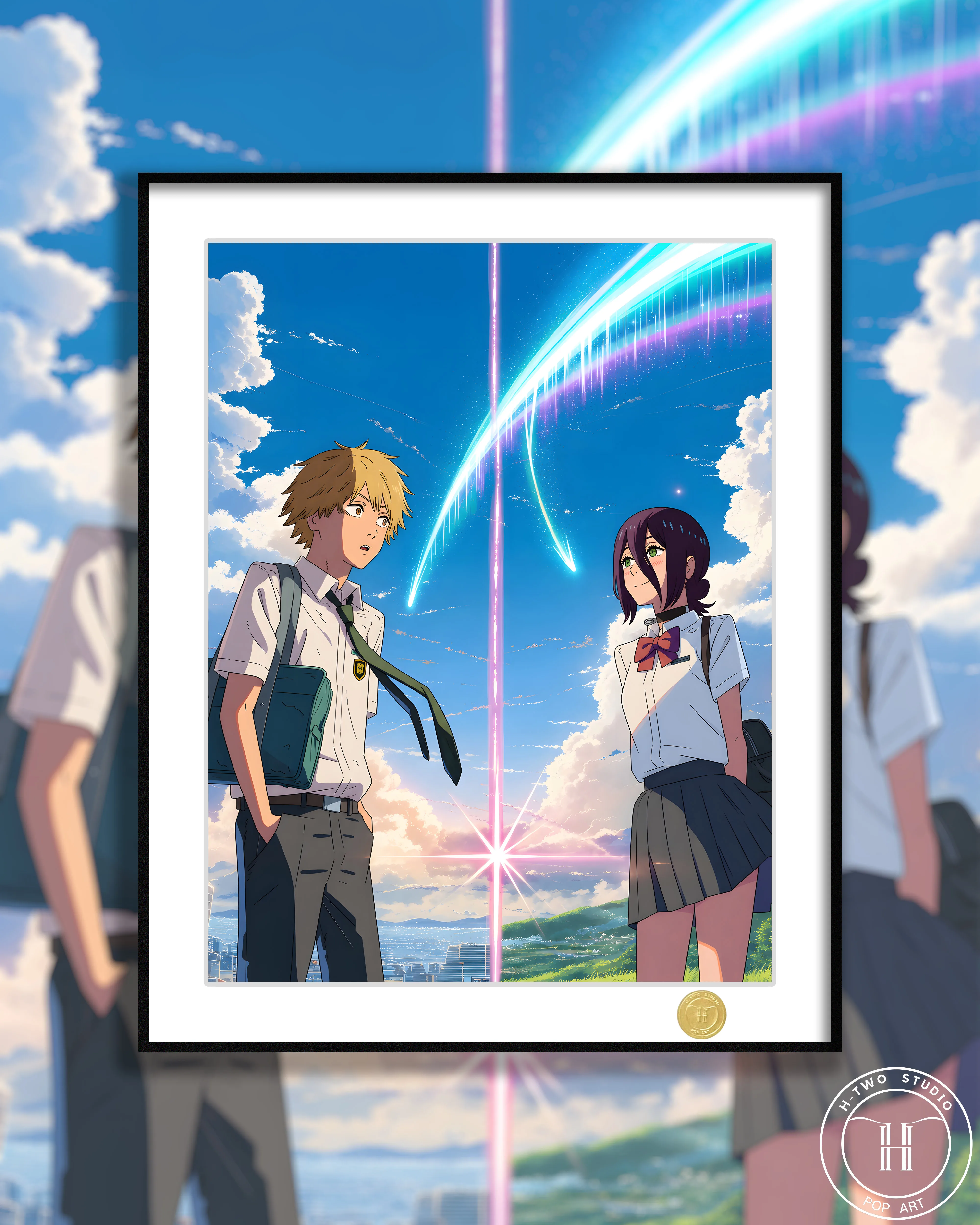 【Pre-sale】Decorative Painting of Denji and Reze-Chainsaw Man-H2 Studio