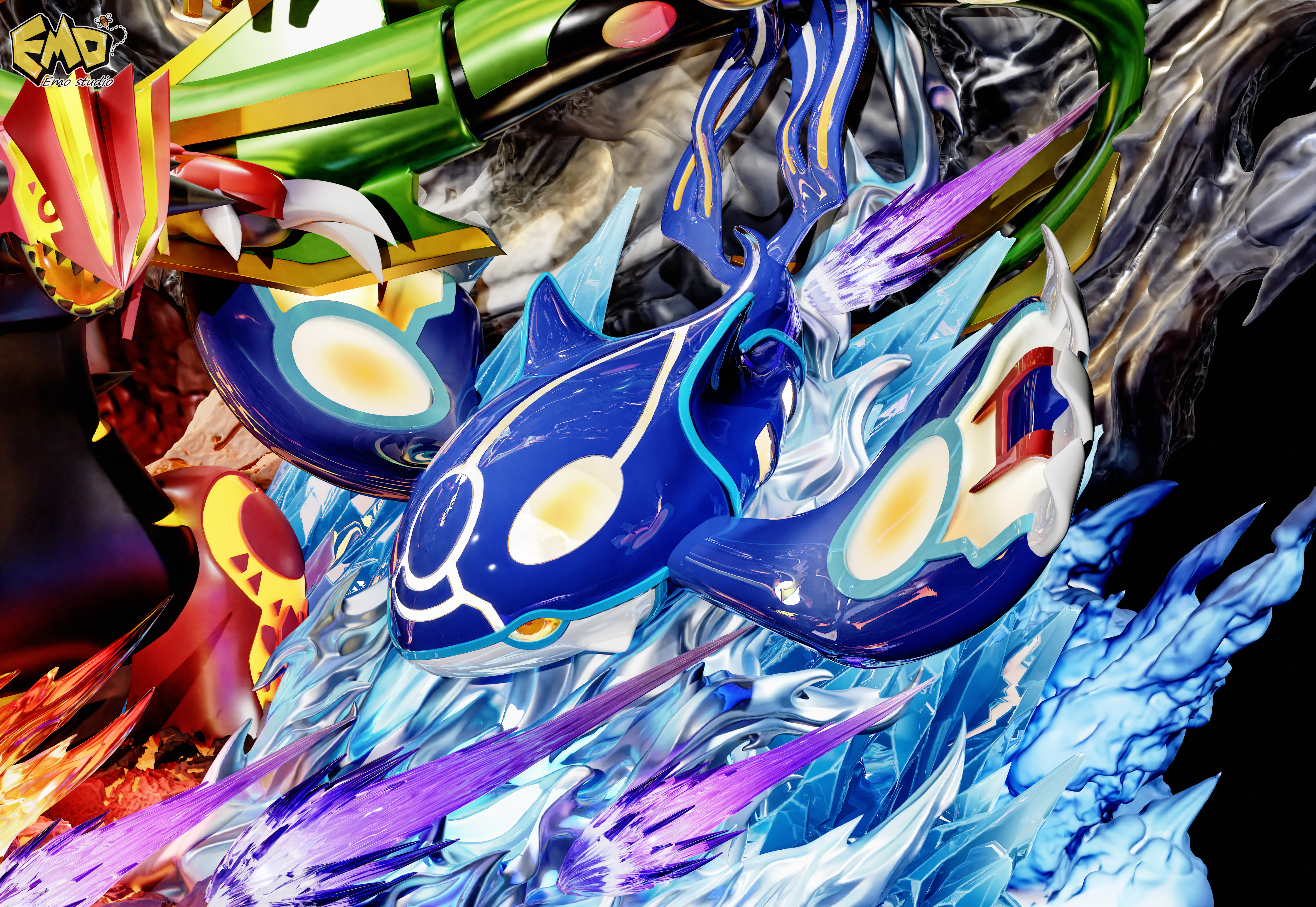 【Pre-sale】002 Mega Articuno, ‌Zapdos‌ and Moltres-Emo Studio