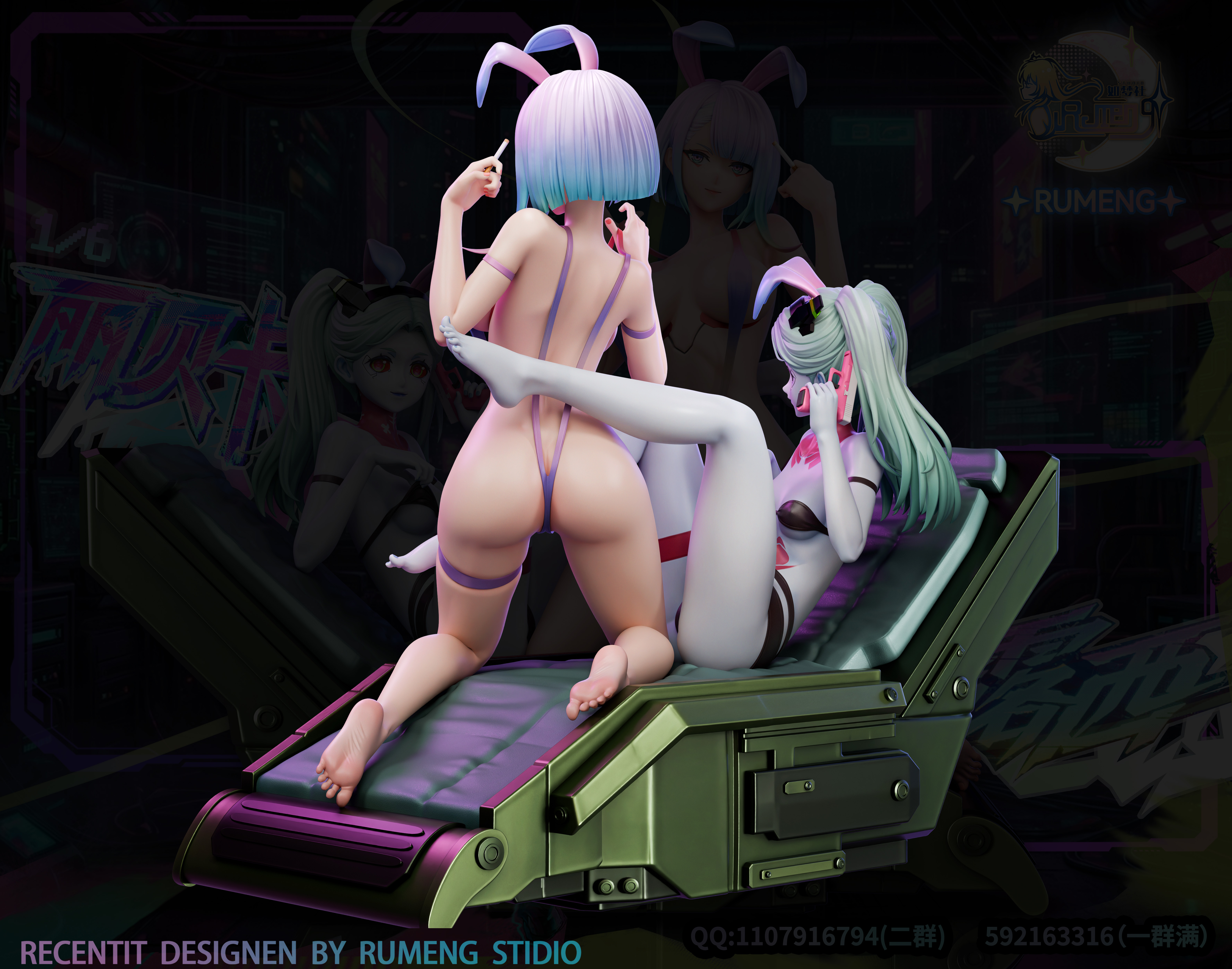 【Pre-sale】1/6 Scale Lucy and Rebecca-CYBERPUNK EDGERUNNERS-RuMeng Studio
