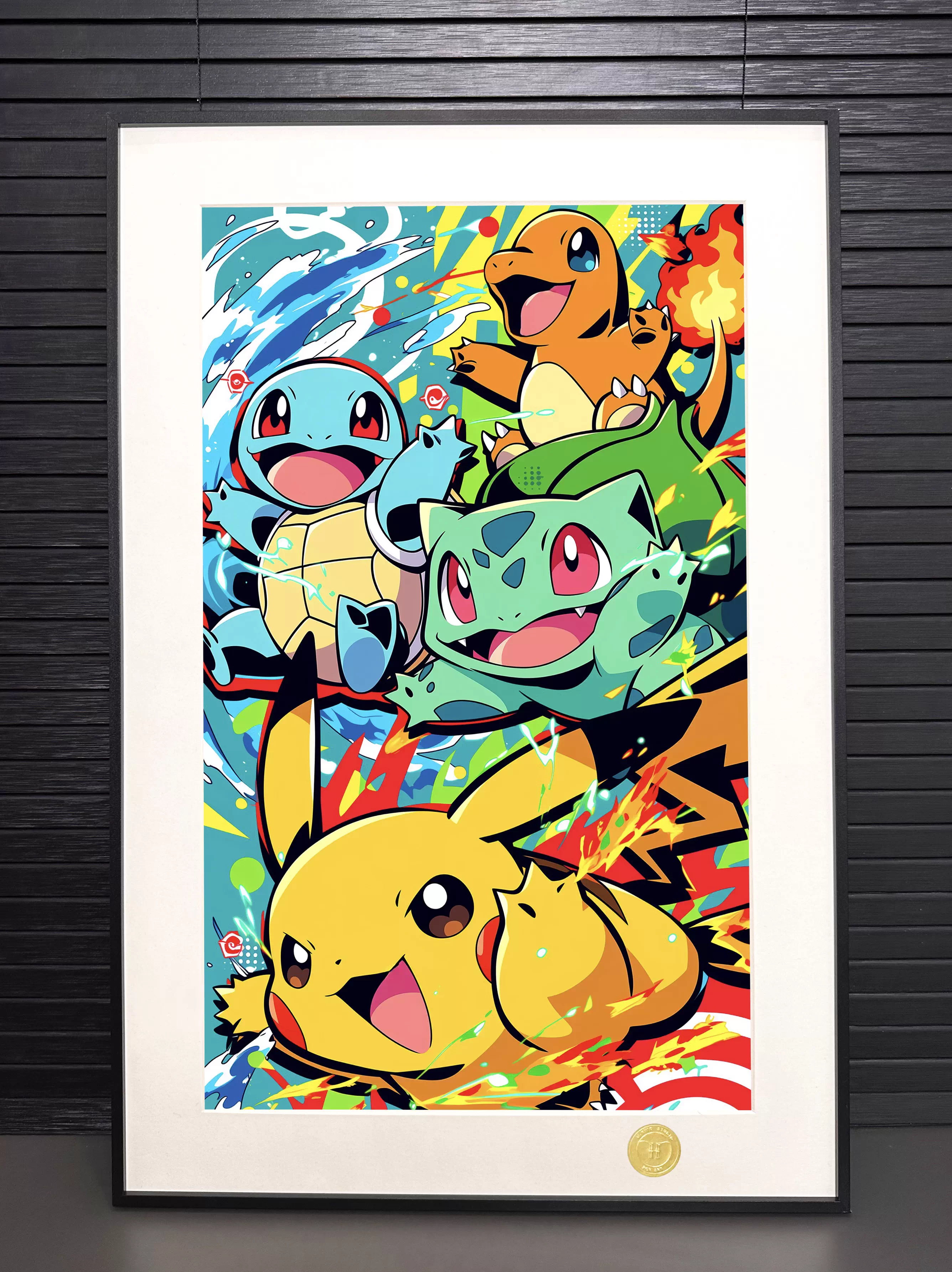 【Pre-sale】Decorative Painting of 4 Pokemons-H2 Studio