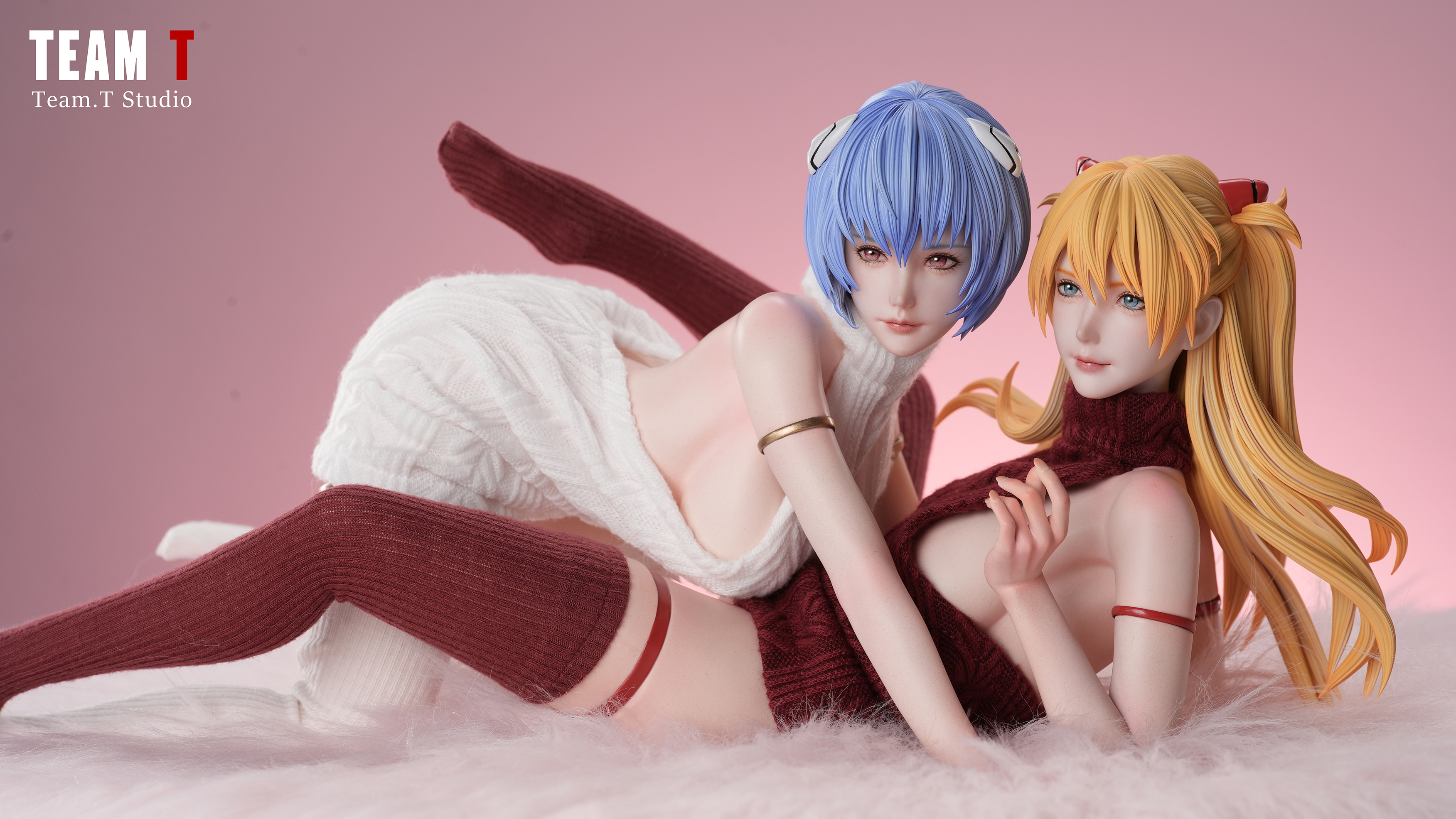 【Pre-sale】1/4 Scale Asuka and Ayanami Rei-TEAM-T Studio