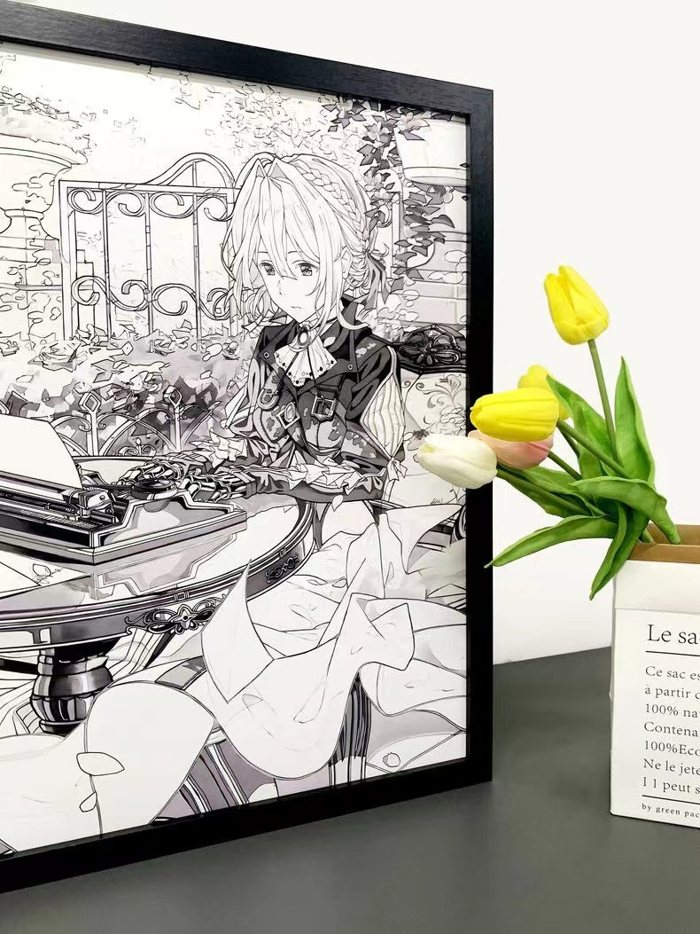【In Stock】Decorative Paint of Typewriter Violet-Violet Evergarden-momo Studio