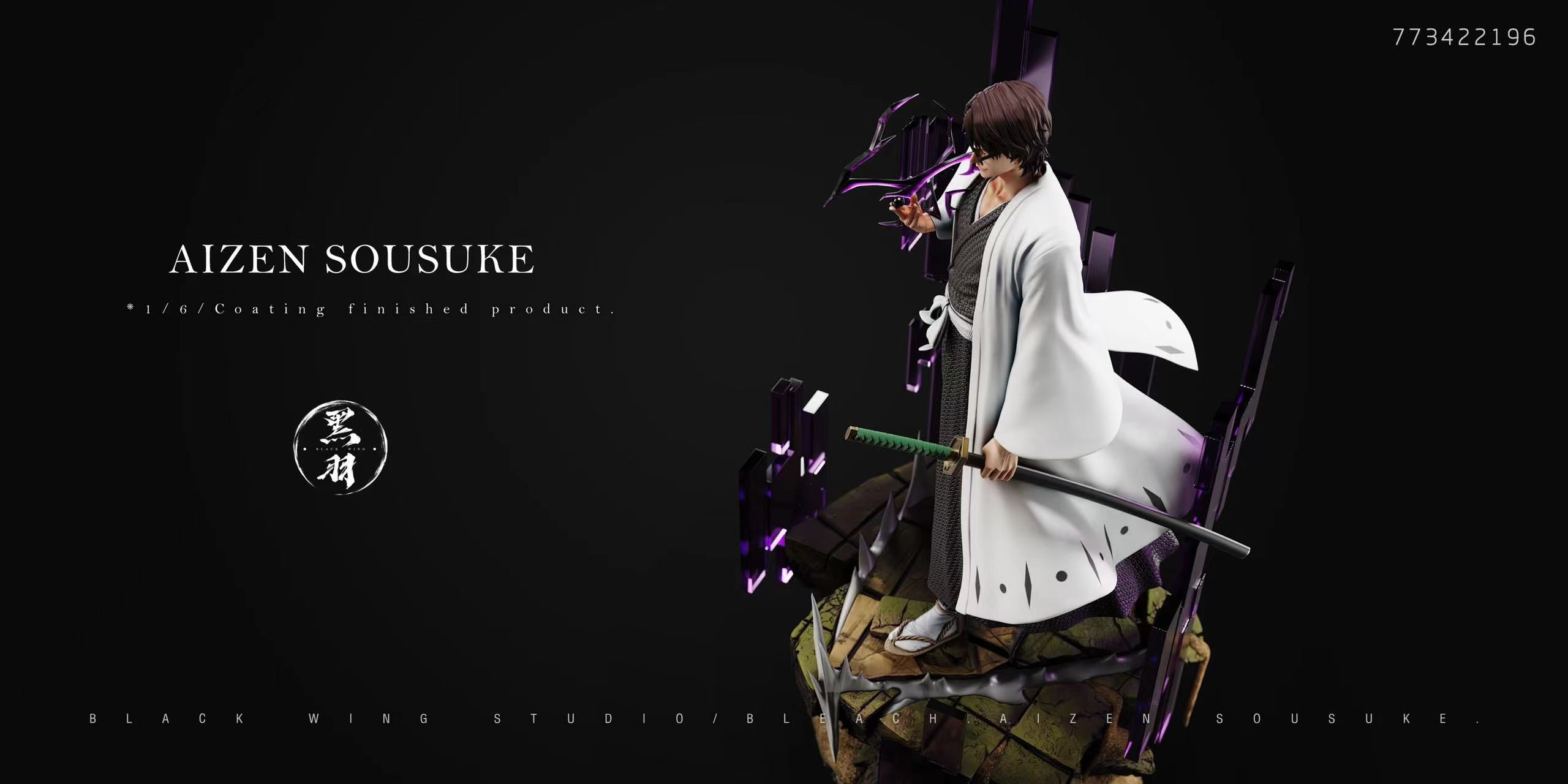 【In stock】1/6 Scale Sōsuke Aizen with Kurohitsugi-BlackWing Studio