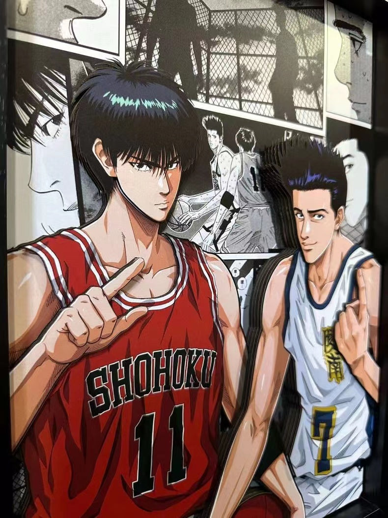 【In stock】Decorative Painting of Rukawa Kaede & Akira Sendoh-Slam Dunk-Auto Panda Studio