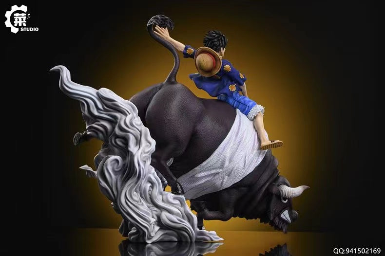 【Pre-sale】POP Scale Bull Riding Luffy-One Piece-Cai Studio