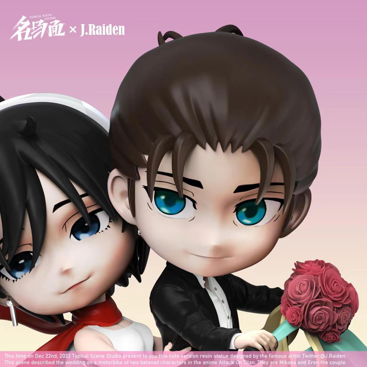 【In stock】Biker Eren Jaeger& Mikasa Ackerman-Attack on Titan-Typical Scene Studio