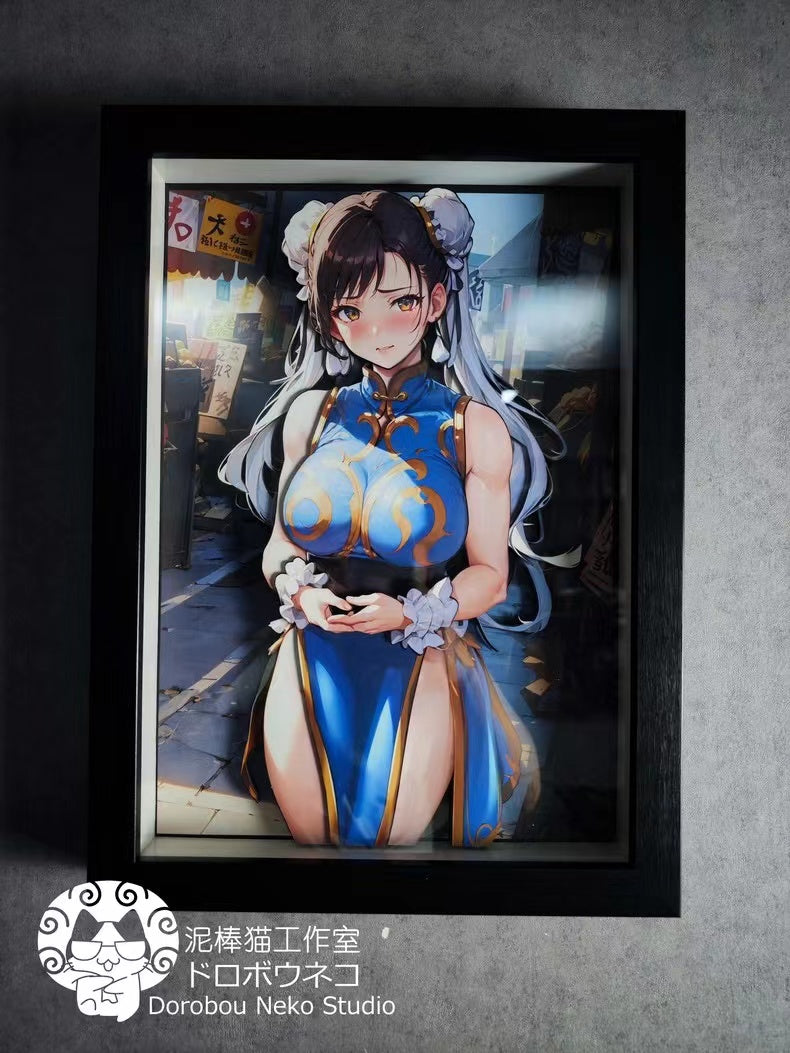 【In stock】DSMG-014 Decorative Painting of Chun-Li-Street Fighter-Dorobou Neko Studio