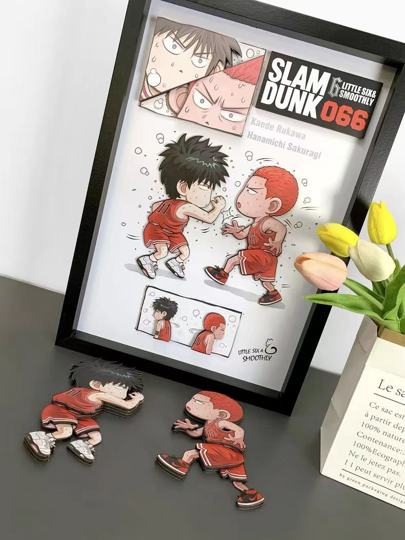 【In stock】Decorative Painting of Kaede Rukawa & Hanamichi Sakuragi-Slam Dunk-momo Studio
