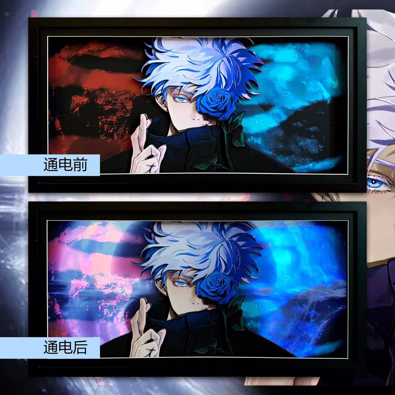 【In stock】3D Decorative Paint of Light Guide Transformation Gojo Satoru with LED-Mystical Art Studio