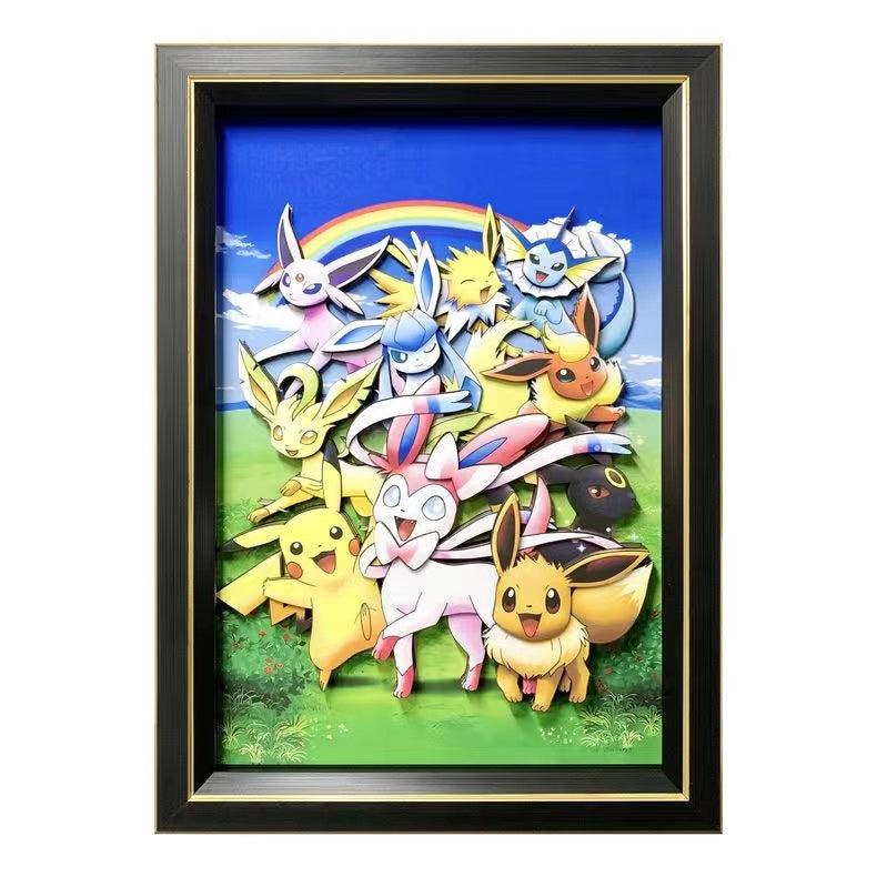【In stock】Decorative Painting of Pikachu & Eevee-Pokemon-momo Studio