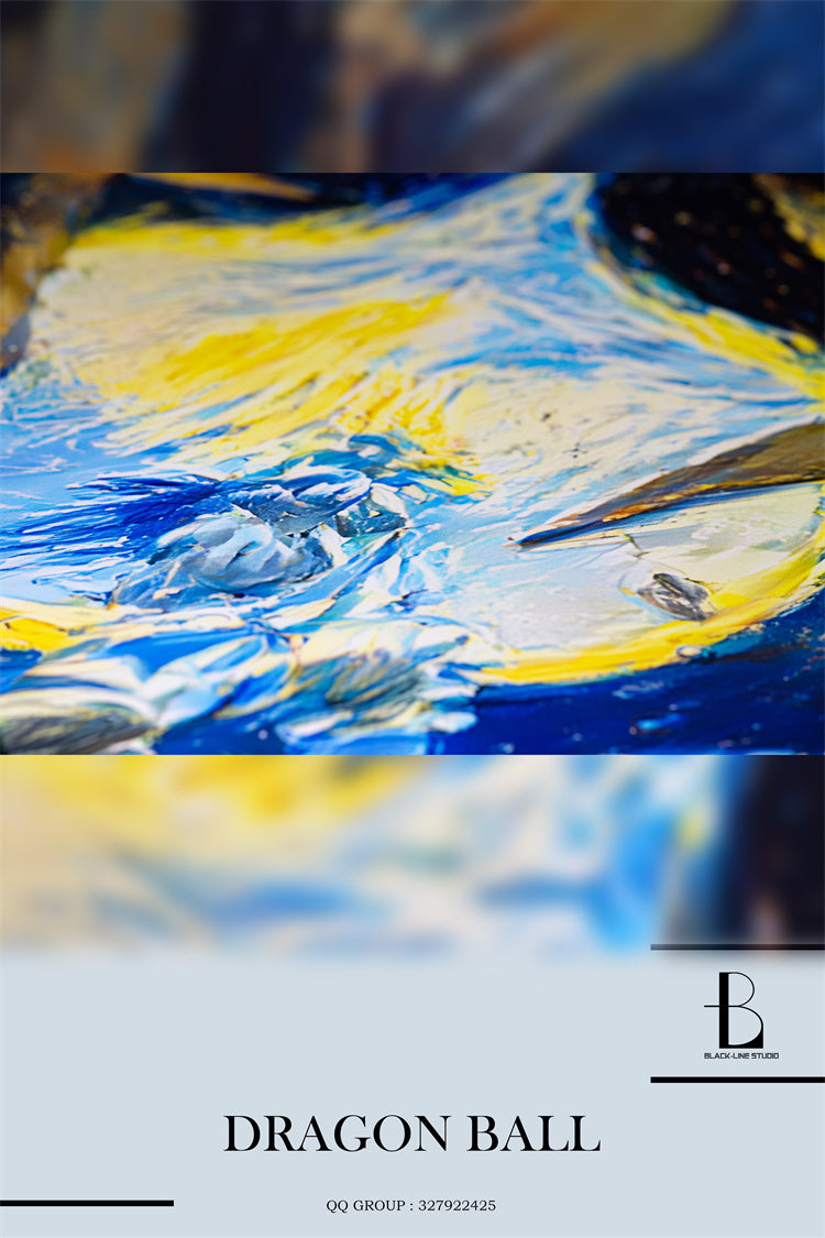 【Pre-sale】Artist Style Series 001 Starry Night Mashup Decorative Painting-Black-Line Studio