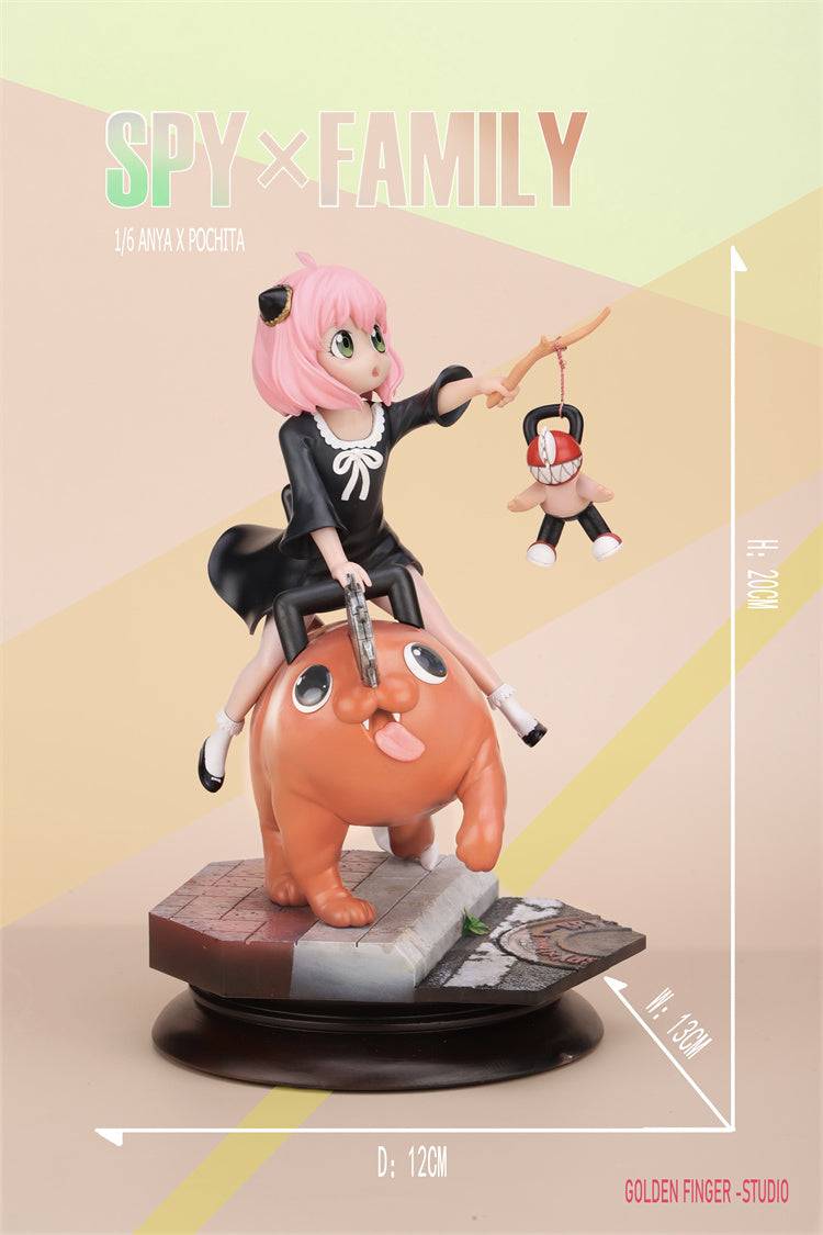 【Pre-sale】 1/6 Scale Anya Forger & Pochita-Golden Finger Studio