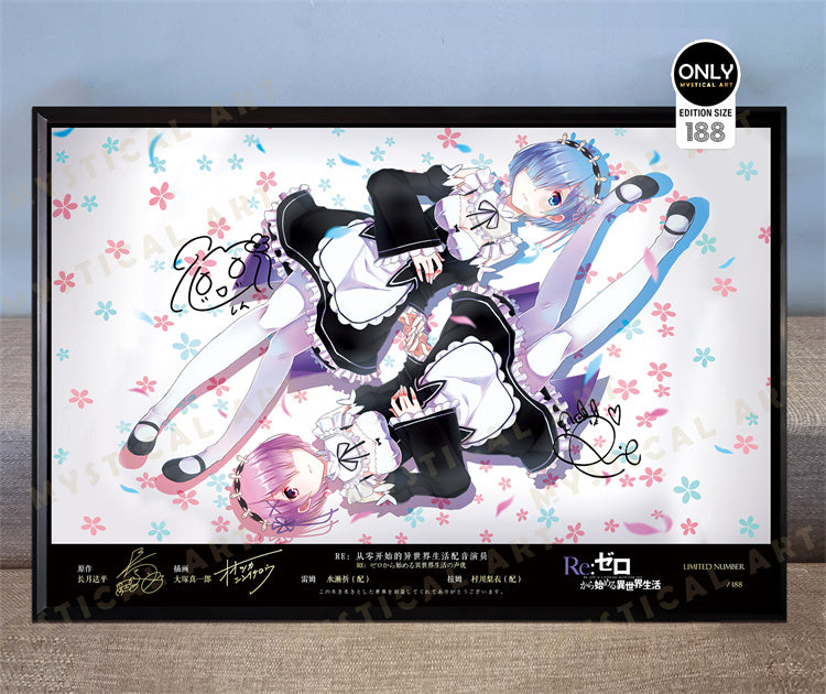 【Pre-sale】Decorative Paint of Original series Voice Actor's Signatures Rem & Ram-Mystical Art Studio
