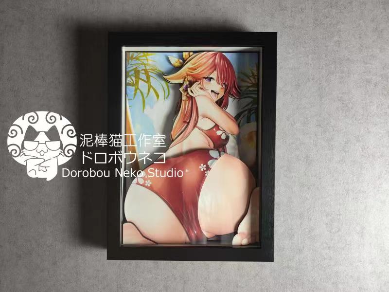 【Pre-sale】DSRL-006 Yae Miko Summer Party Ver.1 Decoration Painting-Genshin Impact-Dorobou Neko Studio