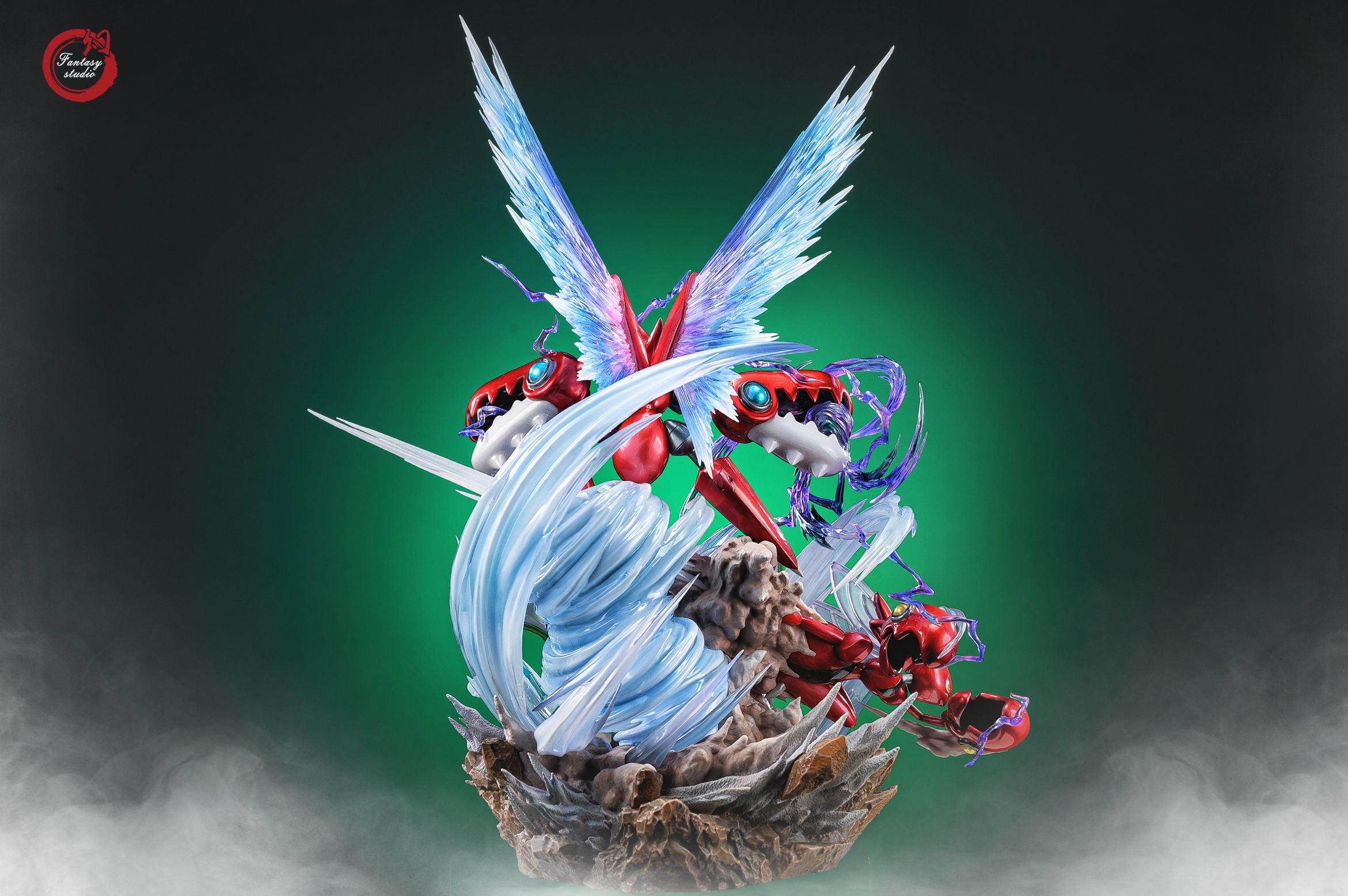 【In stock】GX Evolution Series 011 Swords Dance Scyther & Bullet Punch Scizor & Flash Cannon Mega Scizor with LED-Pokemon-Fantasy Studio