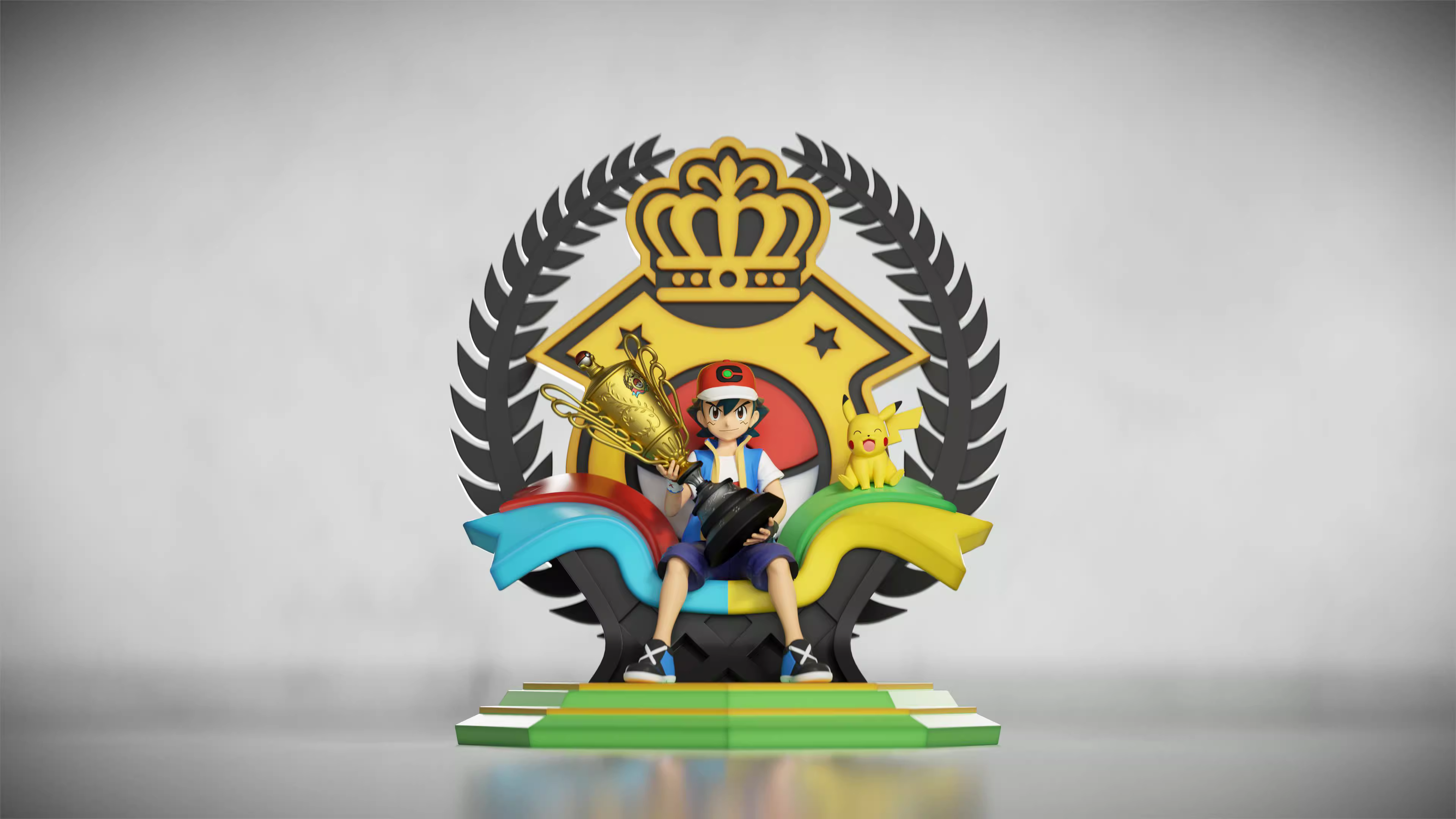 【Pre-sale】1/20 Scale Champion Throne Ash Ketchum-Pokemon-ABC Studio