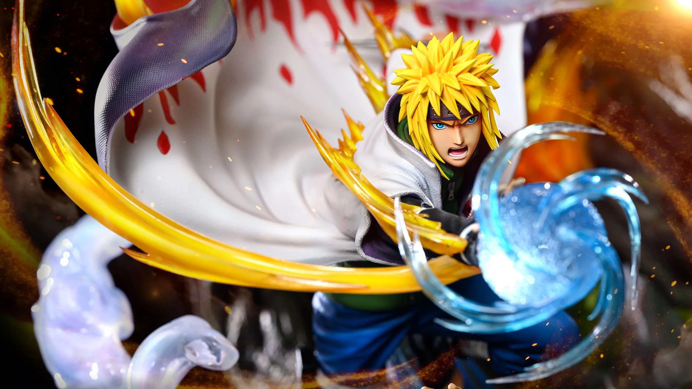 【Sold out】1/7 Scale Flying Thunder God Jutsu Minato Namikaze with LED-Ventus Studio