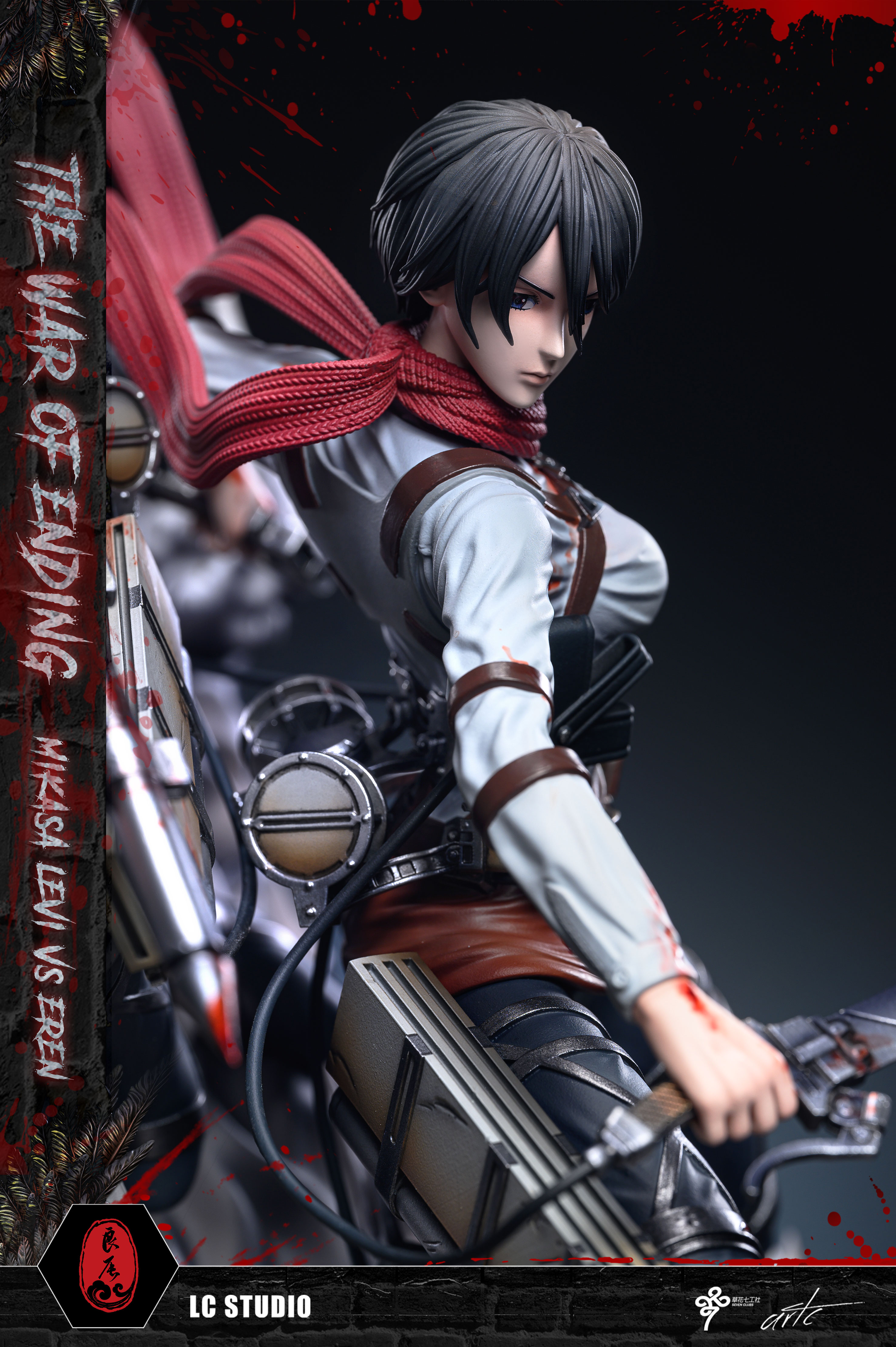 【Sold out】The Final Battle Mikasa·Ackerman & Levi·Ackerman VS The Founding Titan-Attack on Titan-LC Studio