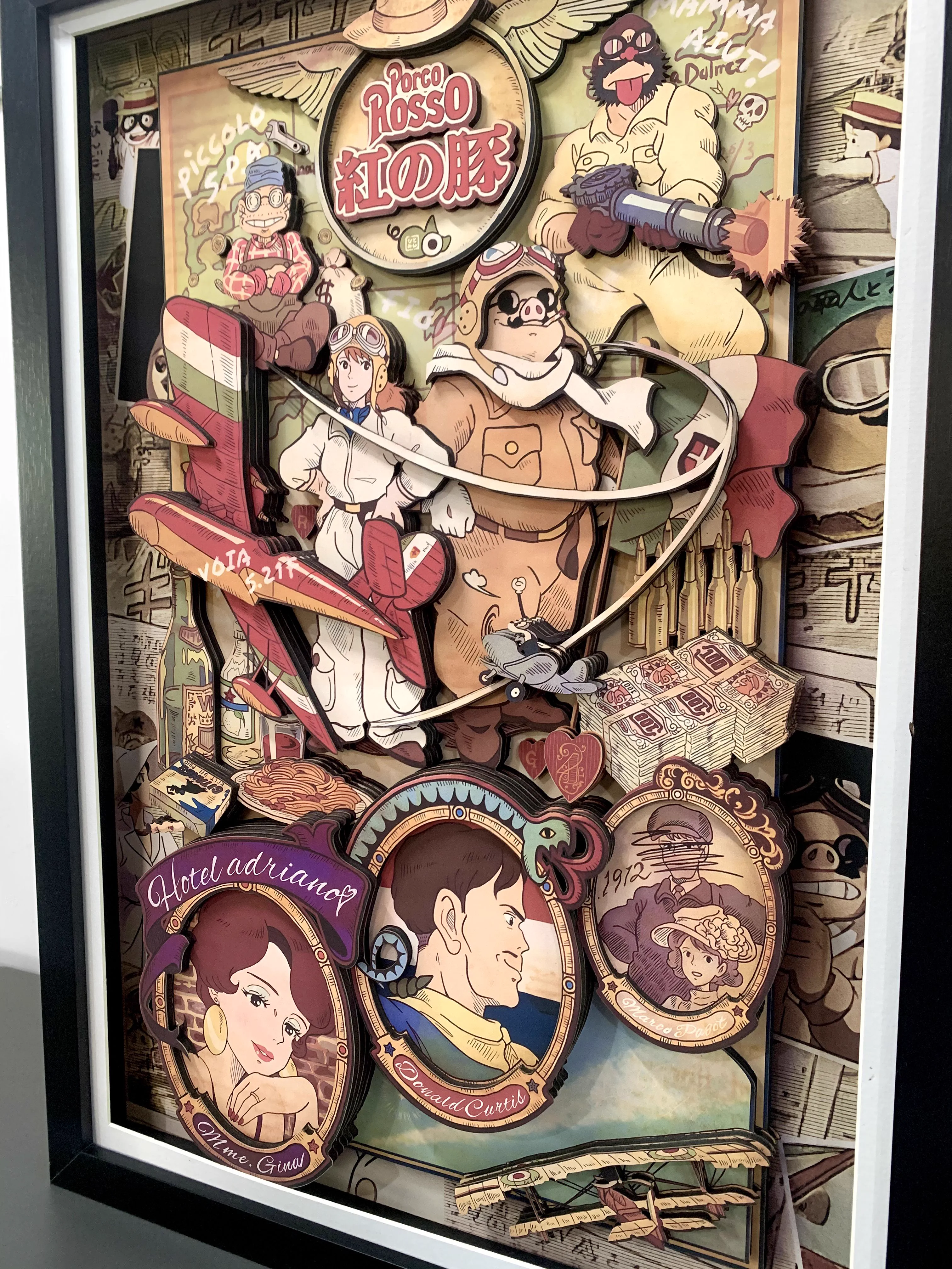 【In stock】Decorative Painting of Crimson Pig-Studio Ghibli-MOMO Studio