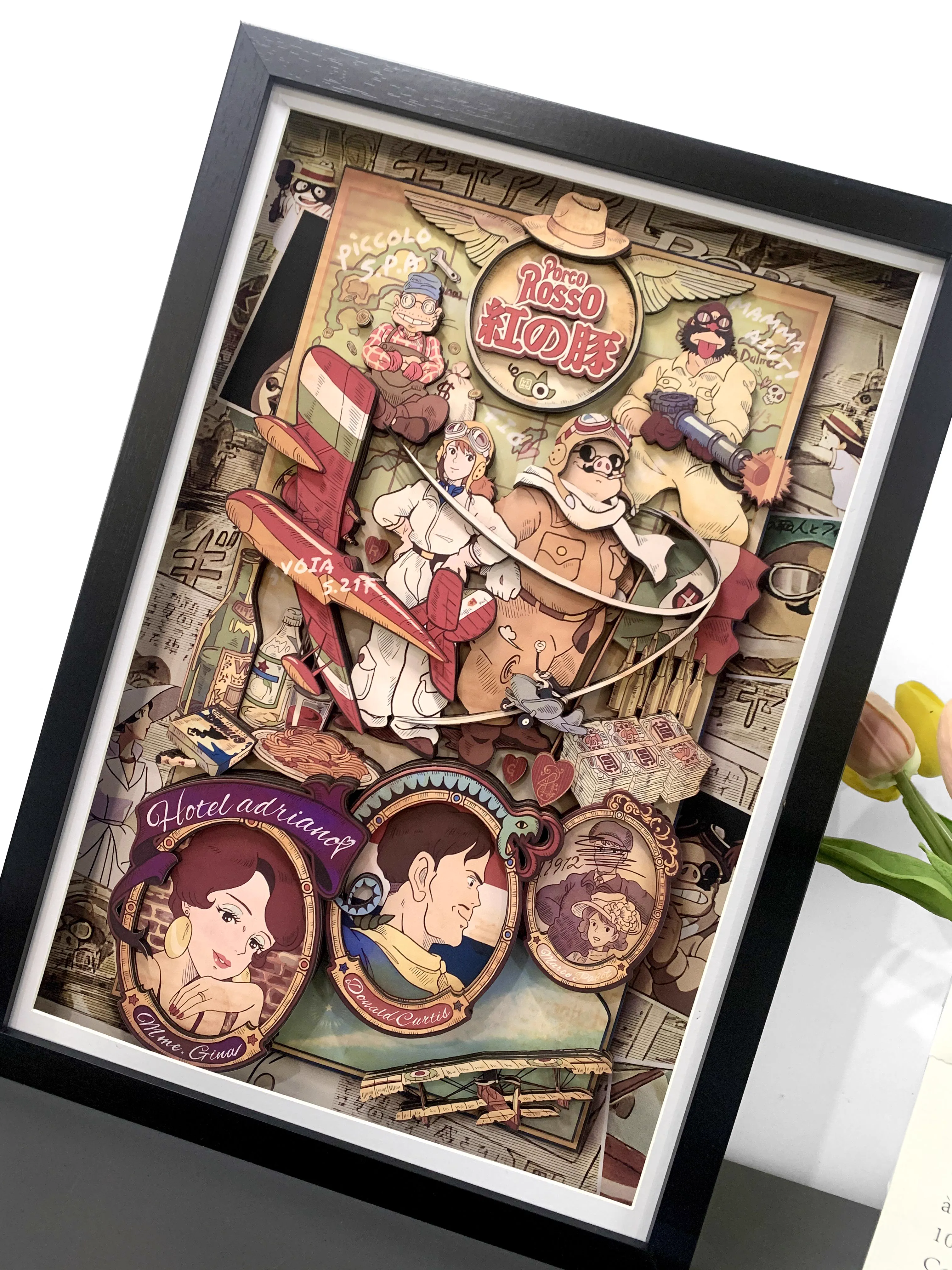 【In stock】Decorative Painting of Crimson Pig-Studio Ghibli-MOMO Studio