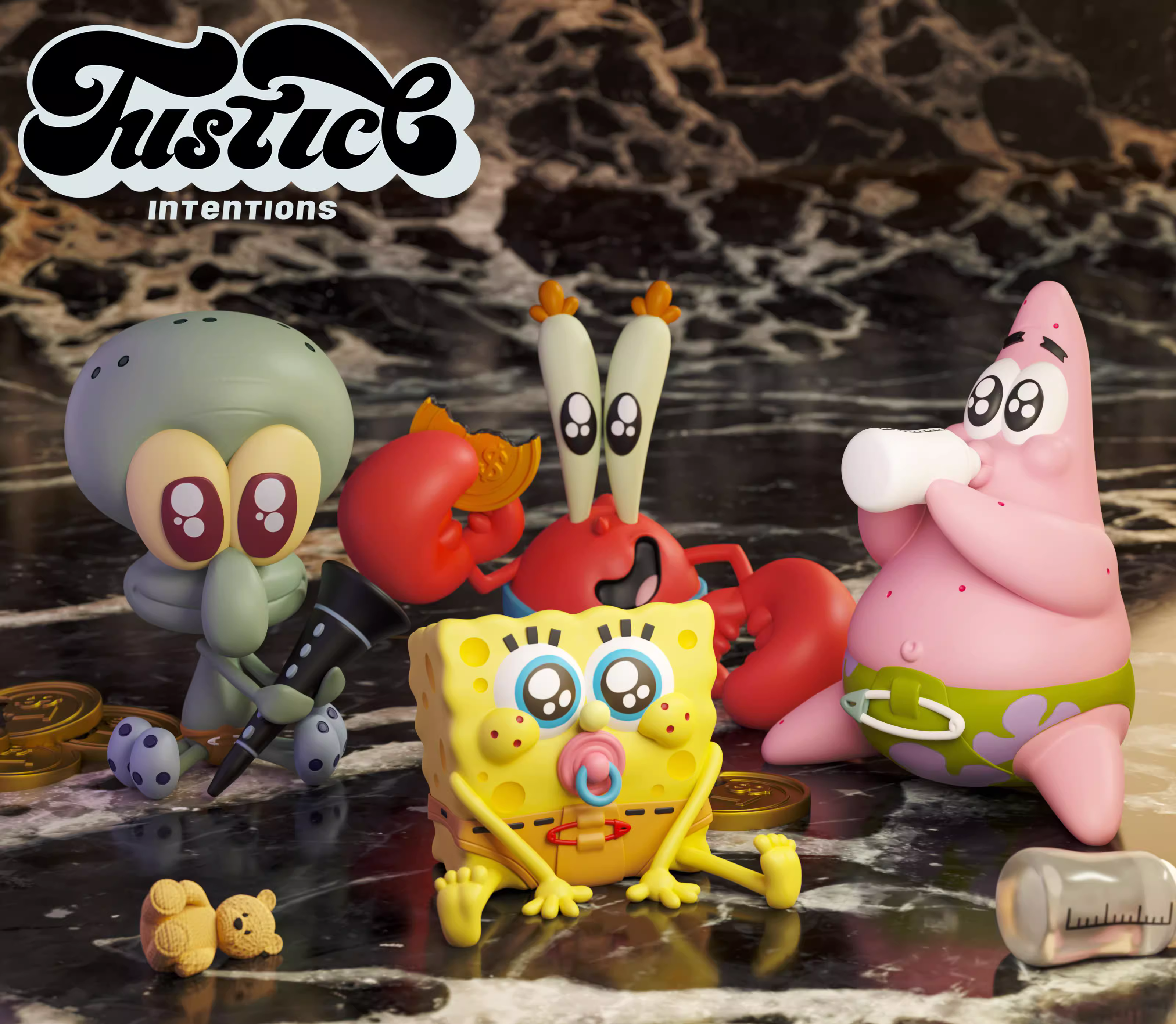 【Pre-sale】SpongeBob SquarePants, Patrick Star, Squidward Tentacles & Captain Eugene H. Armor Abs Krabs-SpongeBob SquarePants-Justice Intentions Studio