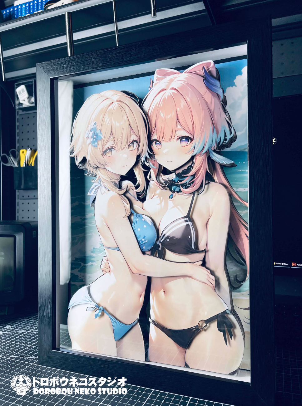 【In stock】DSGS-002 Decorative Painting of Lumine & Sangonomiya Kokomi-Genshin Impact-Dorobou Neko Studio