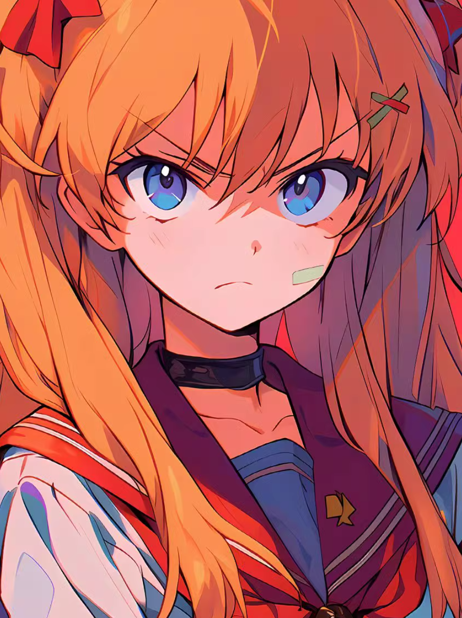 【Pre-sale】Decorative Painting of Angry Asuka Langley Soryu-EVA-XingKong Studio