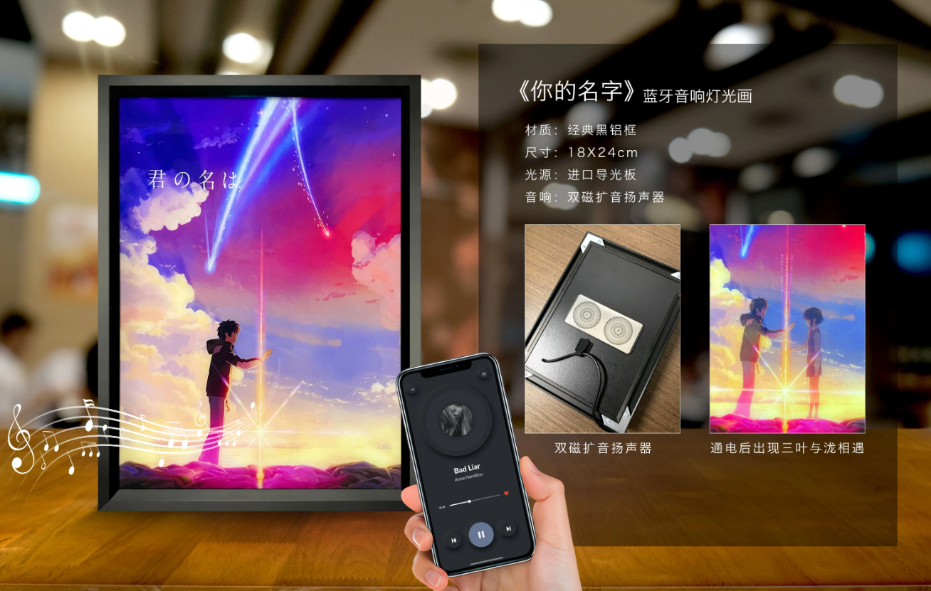 【In stock】Decorative Painting of Tachibana Taki & Miyamizu Mitsuha-Your Name-MOMO Studio