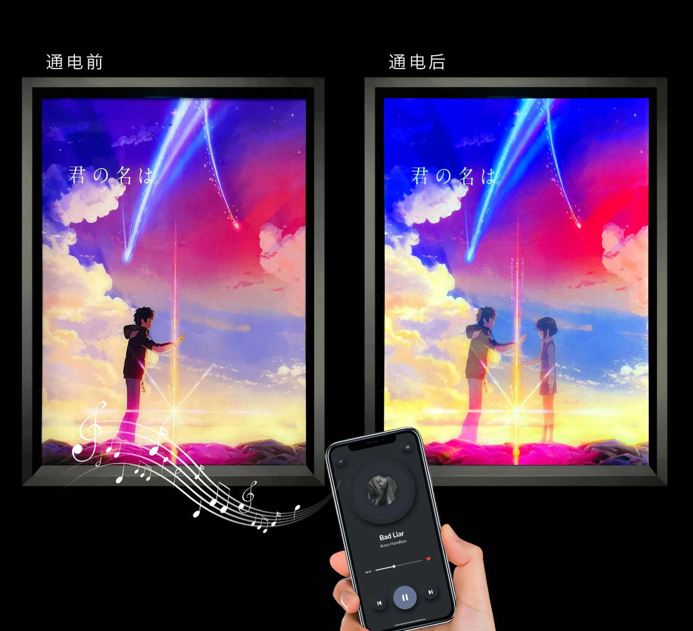 【In stock】Decorative Painting of Tachibana Taki & Miyamizu Mitsuha-Your Name-MOMO Studio