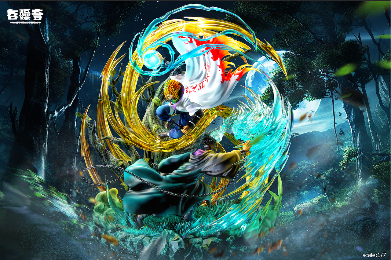 【Pre-sale】1/7 Scale Minato Namikaze VS Uchiha Obito with LED-White Noise Studio