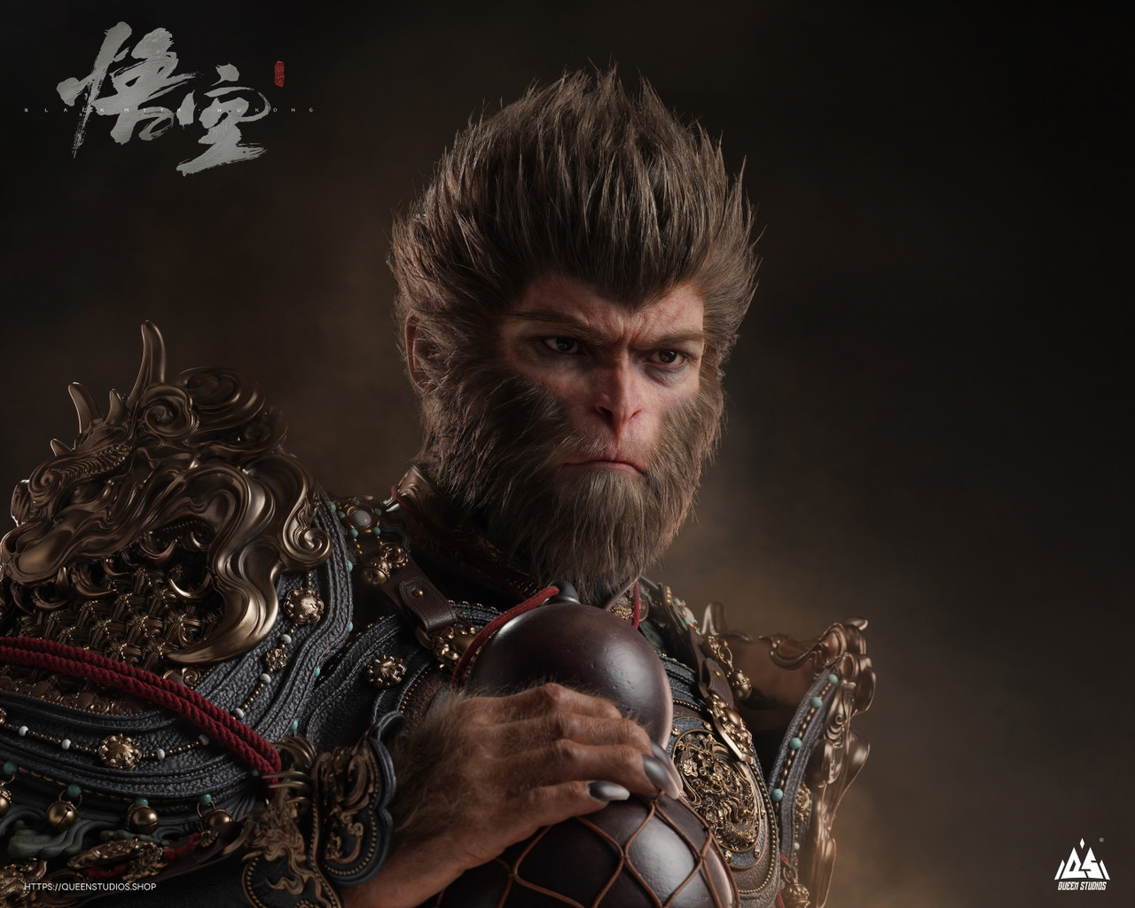 【Pre-sale】1/1 Scale Bust of Wukong-Black Myth: Wukong-Queen Studio