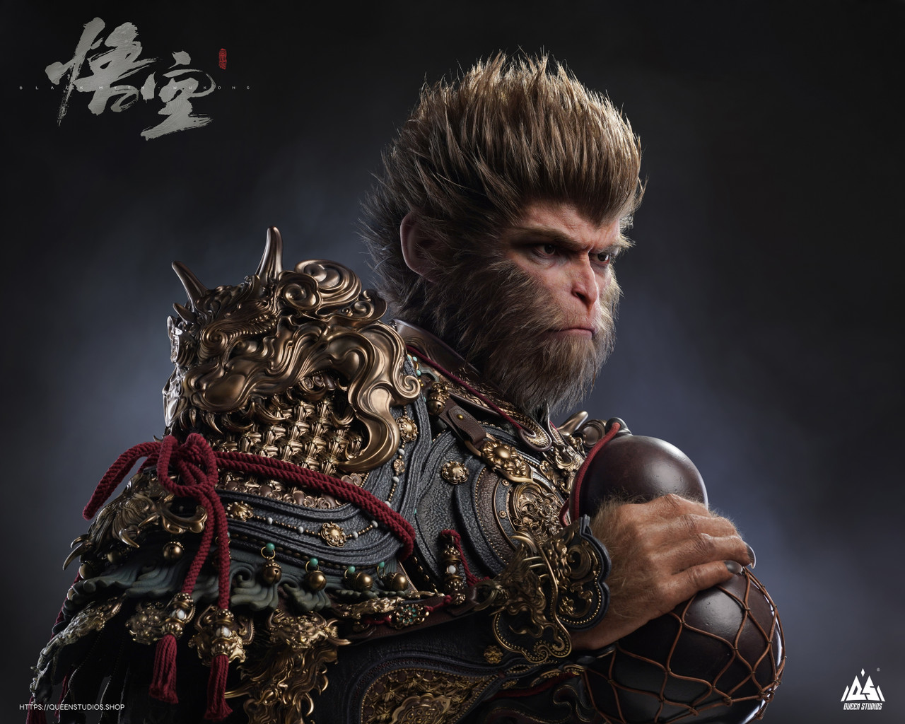 【Pre-sale】1/1 Scale Bust of Wukong-Black Myth: Wukong-Queen Studio