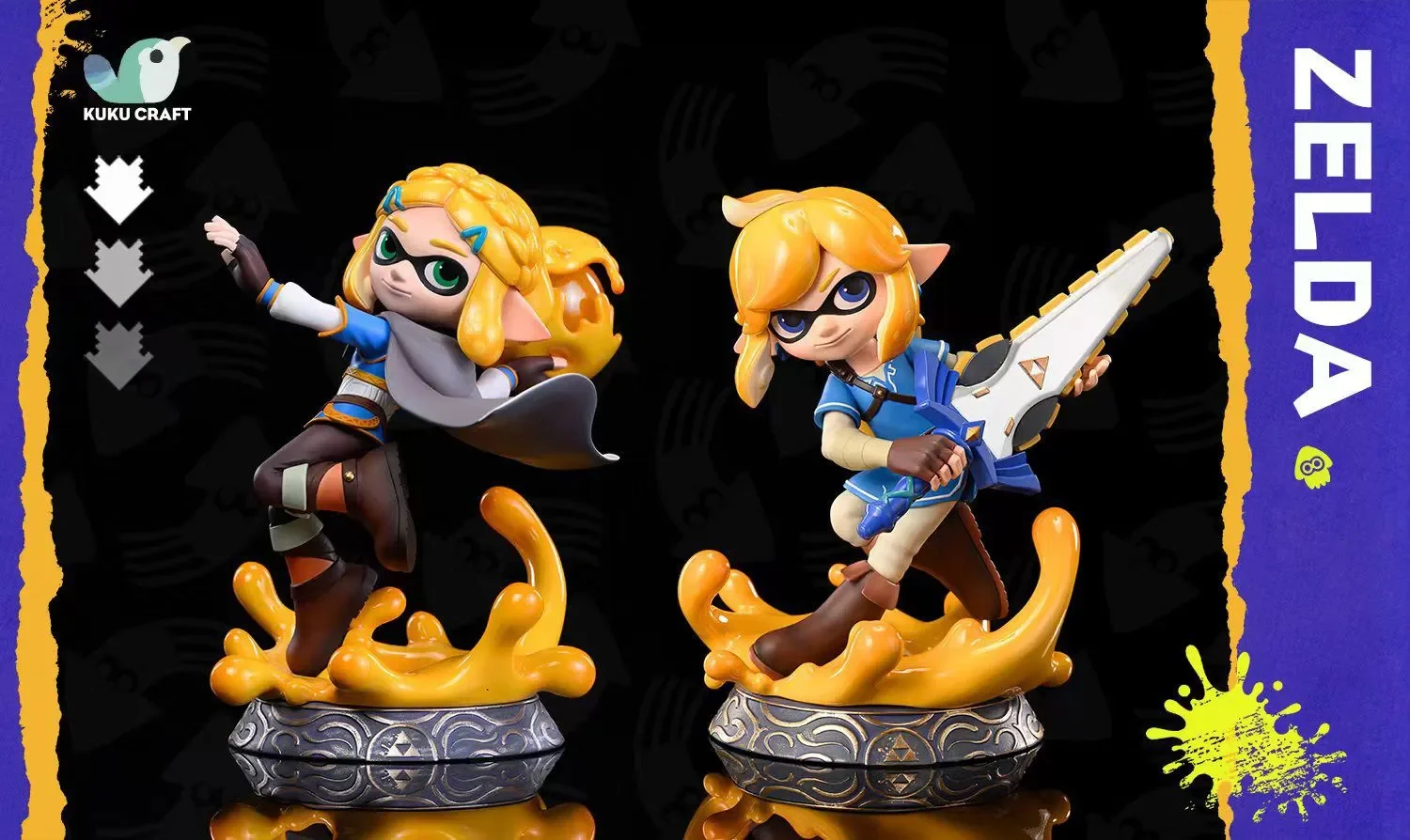 【Sold out】Squid Princess Zelda and Squid Link-The Legend of Zelda Splatoon-KukuCraft Studio