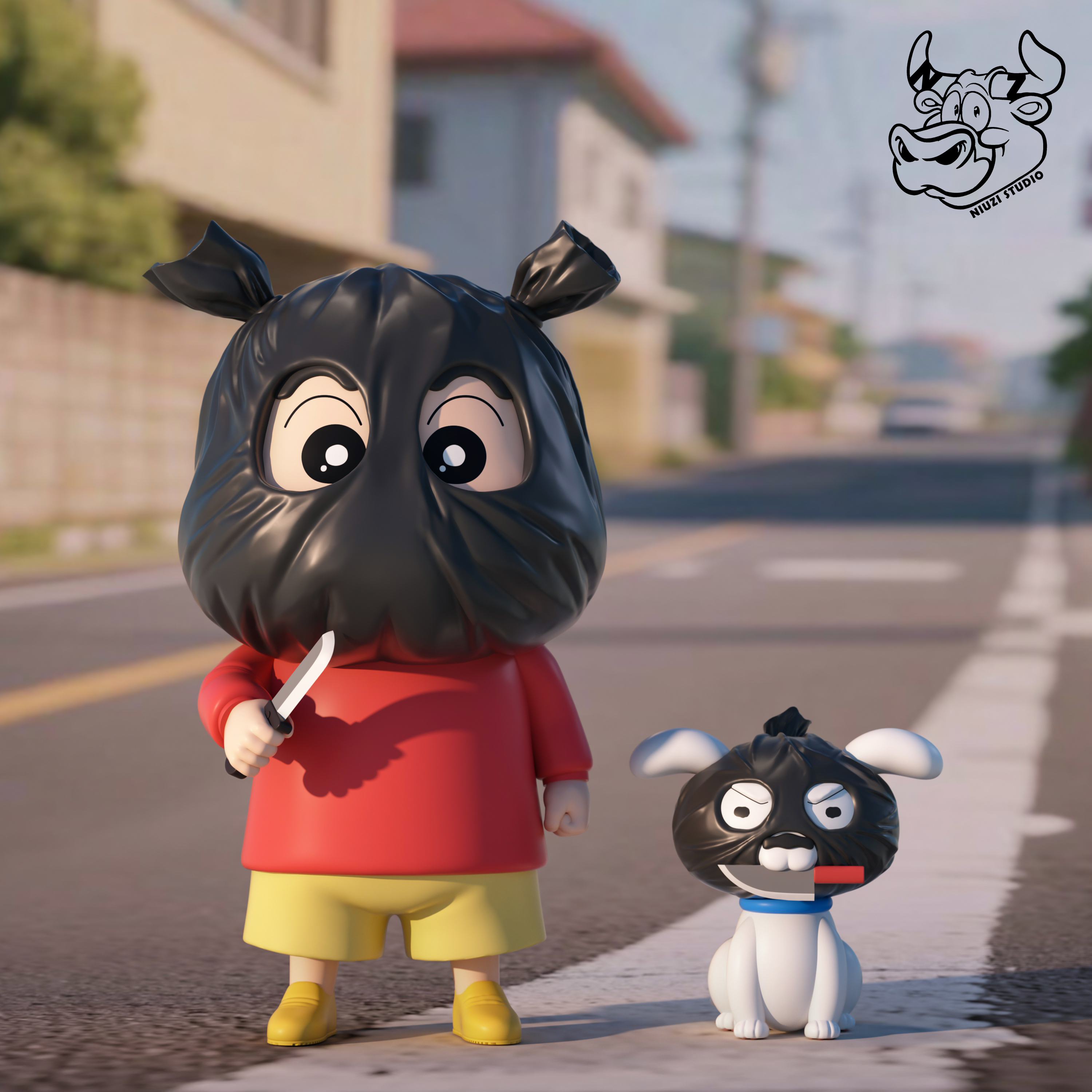 【Pre-sale】野原 しんのすけ and Dog-Crayon Shin-chan-NIUZI Studio