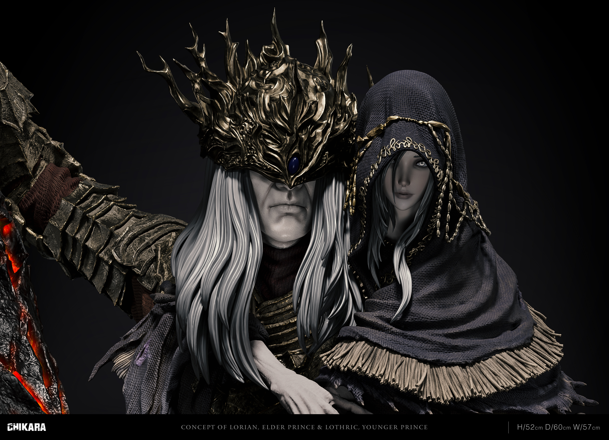 【Pre-sale】1/4 Scale Lorian, Elder Prince | Lothric, Younger Prince-Dark Souls 3-Chikara Studio