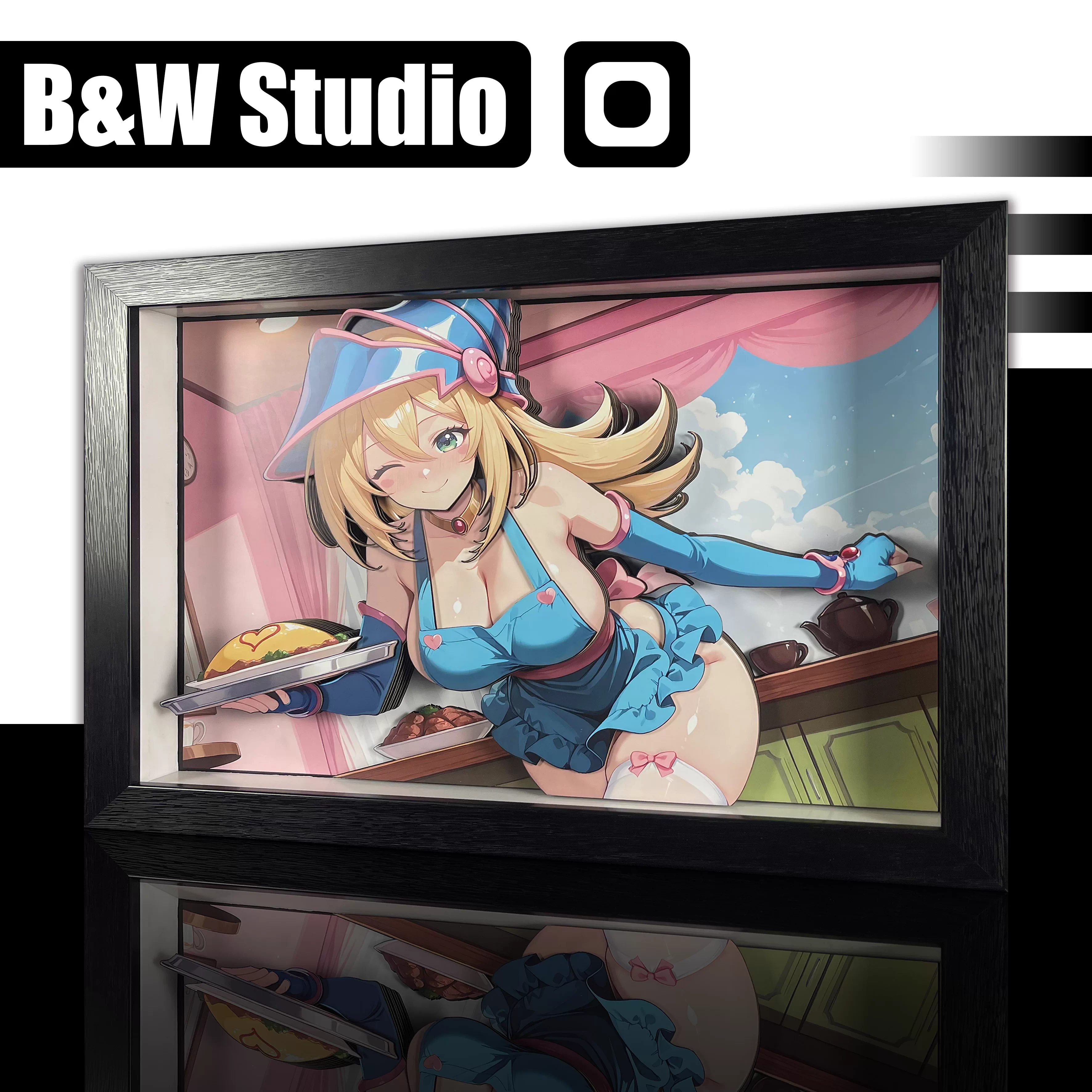 【Pre-sale】Decorative Painting of Dark Magician Girl-Duel Monsters-Black and White Studio