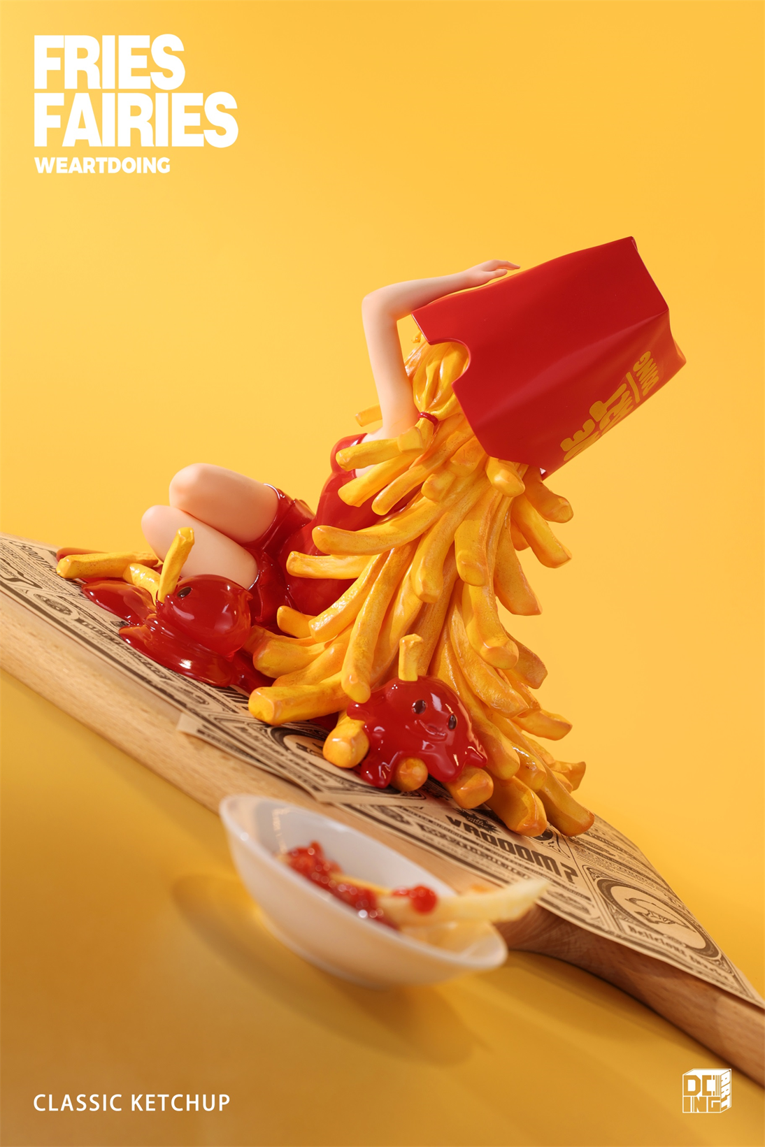 【Sold out】Sleeping Beauty-Fries Fairies-Classic Ketchup and Wasabi-Other series-WeArtDoing Studio