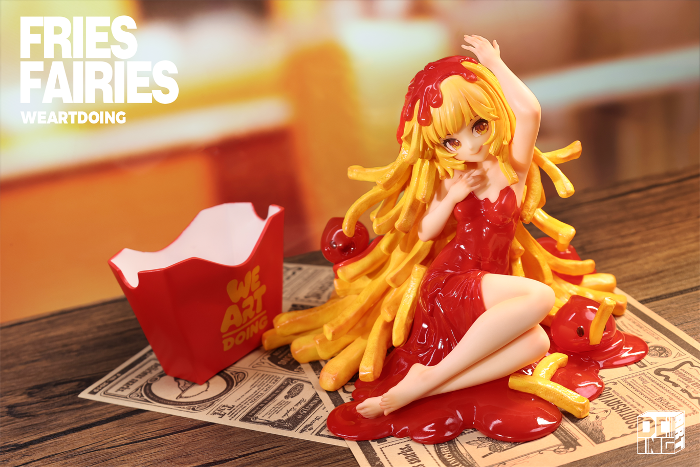 【Sold out】Sleeping Beauty-Fries Fairies-Classic Ketchup and Wasabi-Other series-WeArtDoing Studio