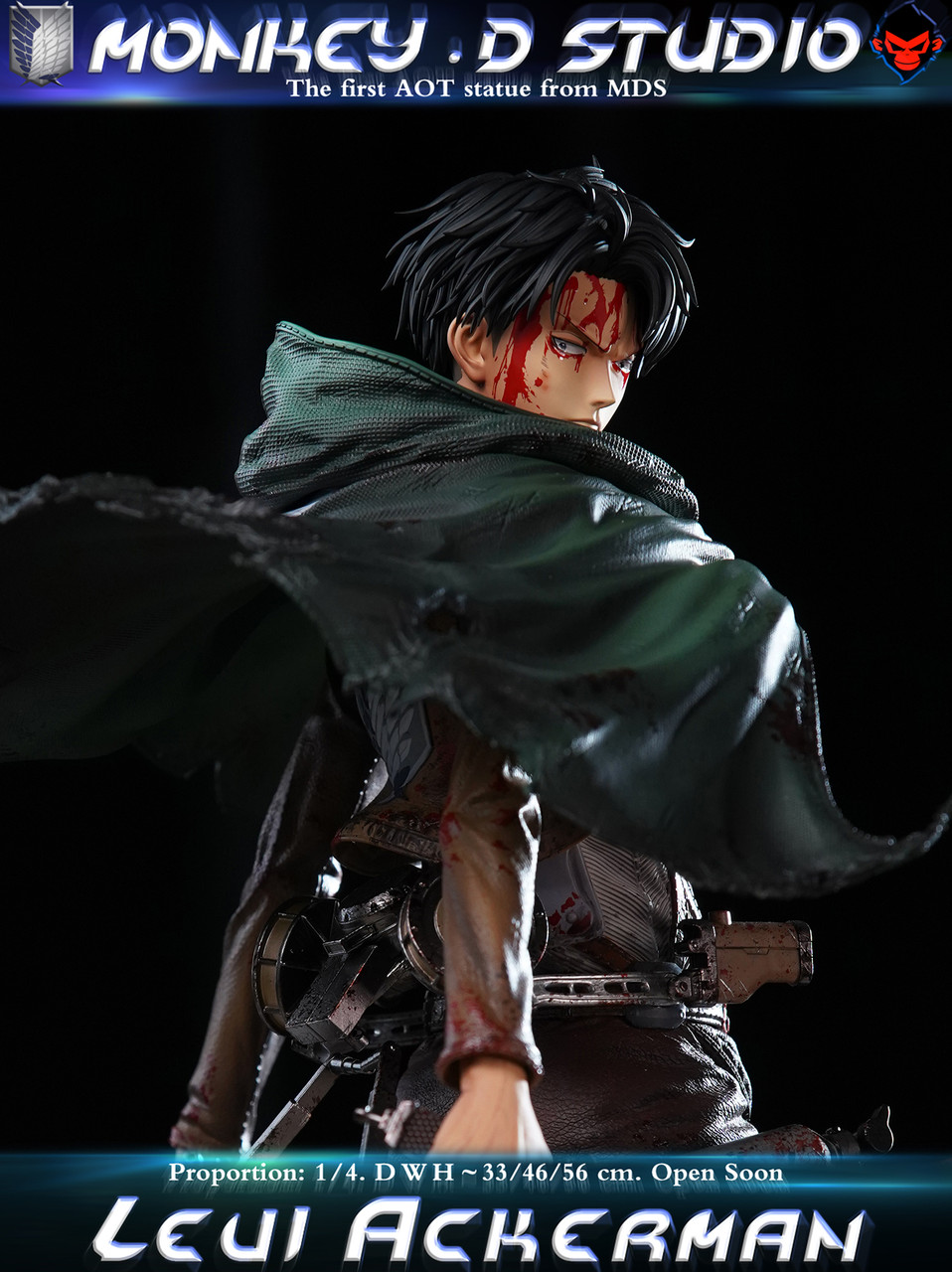 【Pre-sale】1/4 Scale Levi Ackerman-Attack on Titan-Monkey D Studio