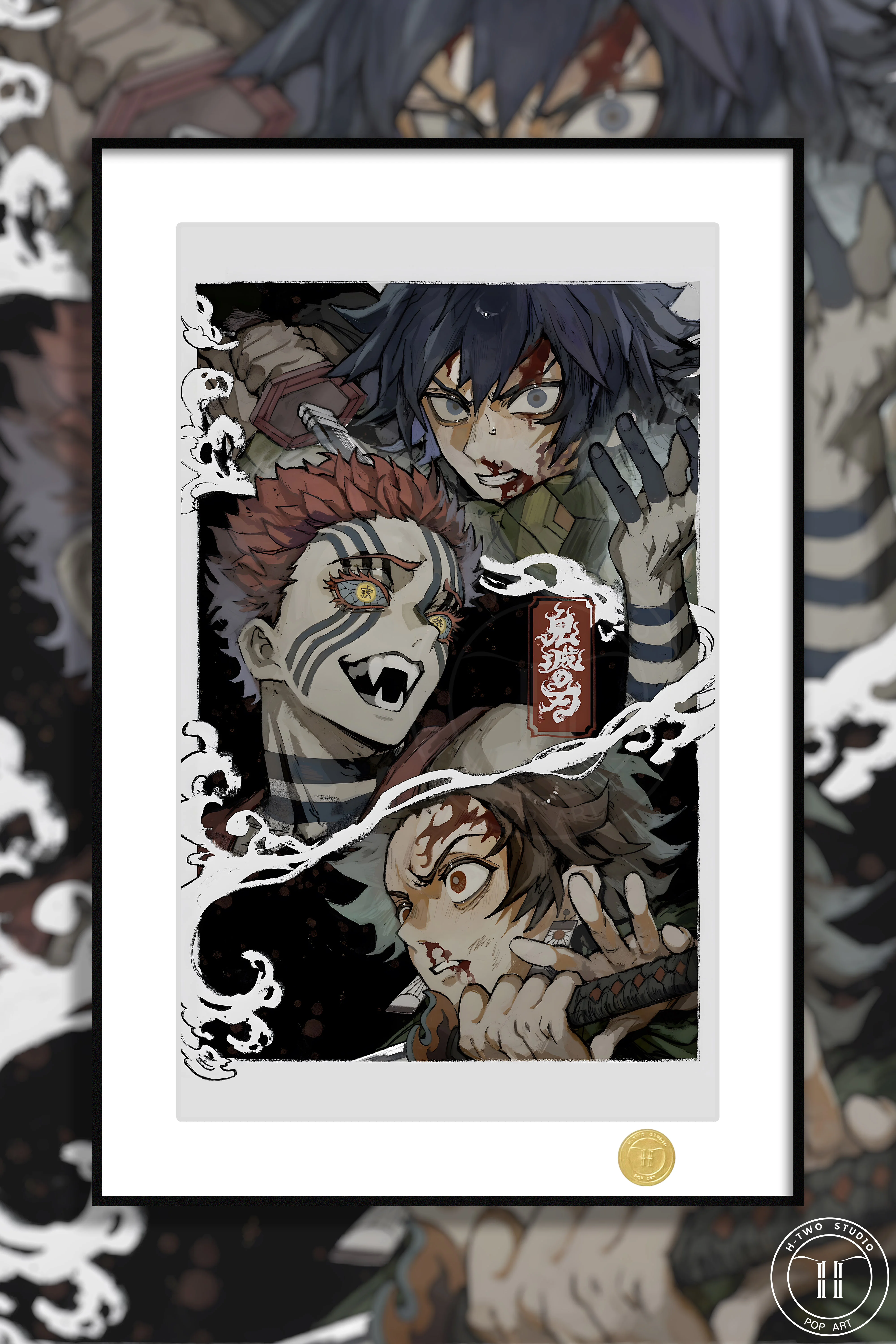 【Pre-sale】Decorative Painting of Akaza, Tomioka Giyuu and Kamado Tanjirou-H2 Studio