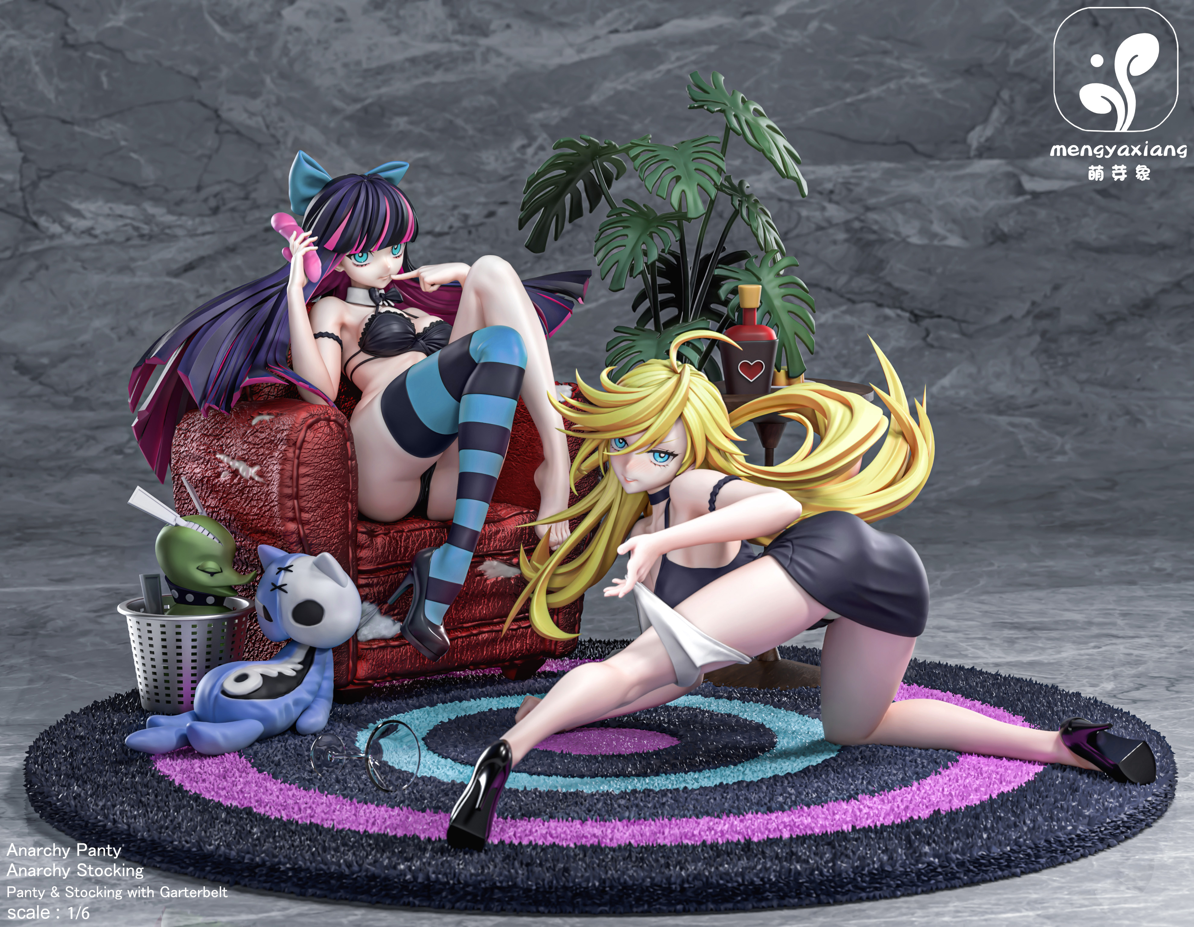 【Pre-sale】1/6 Scale Panty and Stocking with Garterbelt-Mengyaxiang Studio