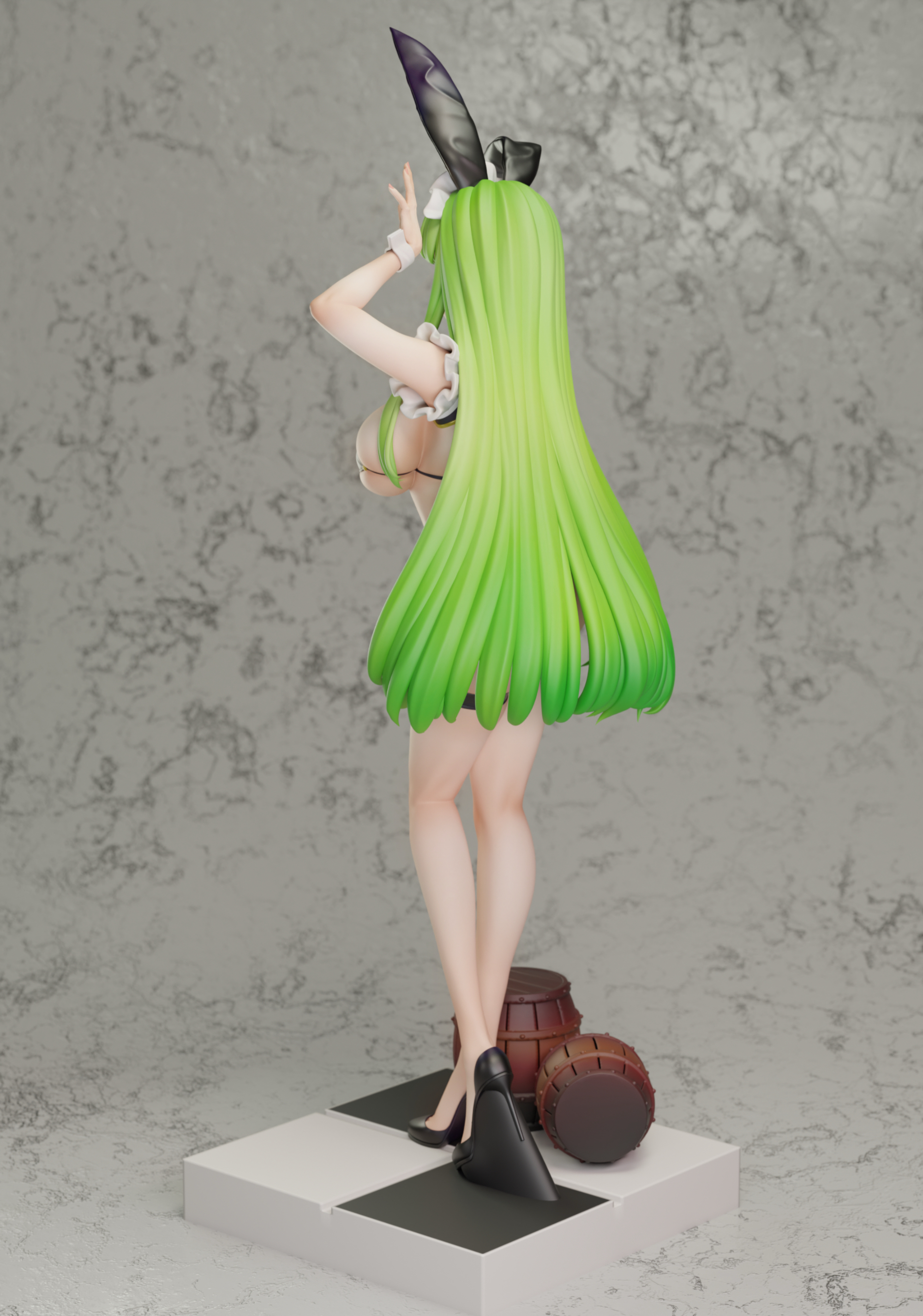 【Pre-sale closed】1/6 Scale Bar Bunny Girl C.C.-Green tea-studio