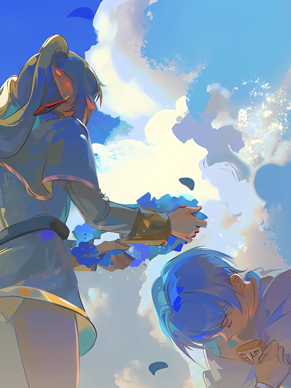 【Pre-sale】Decorative Painting of Flower Throne Frieren and Himmel-XingKong Studio