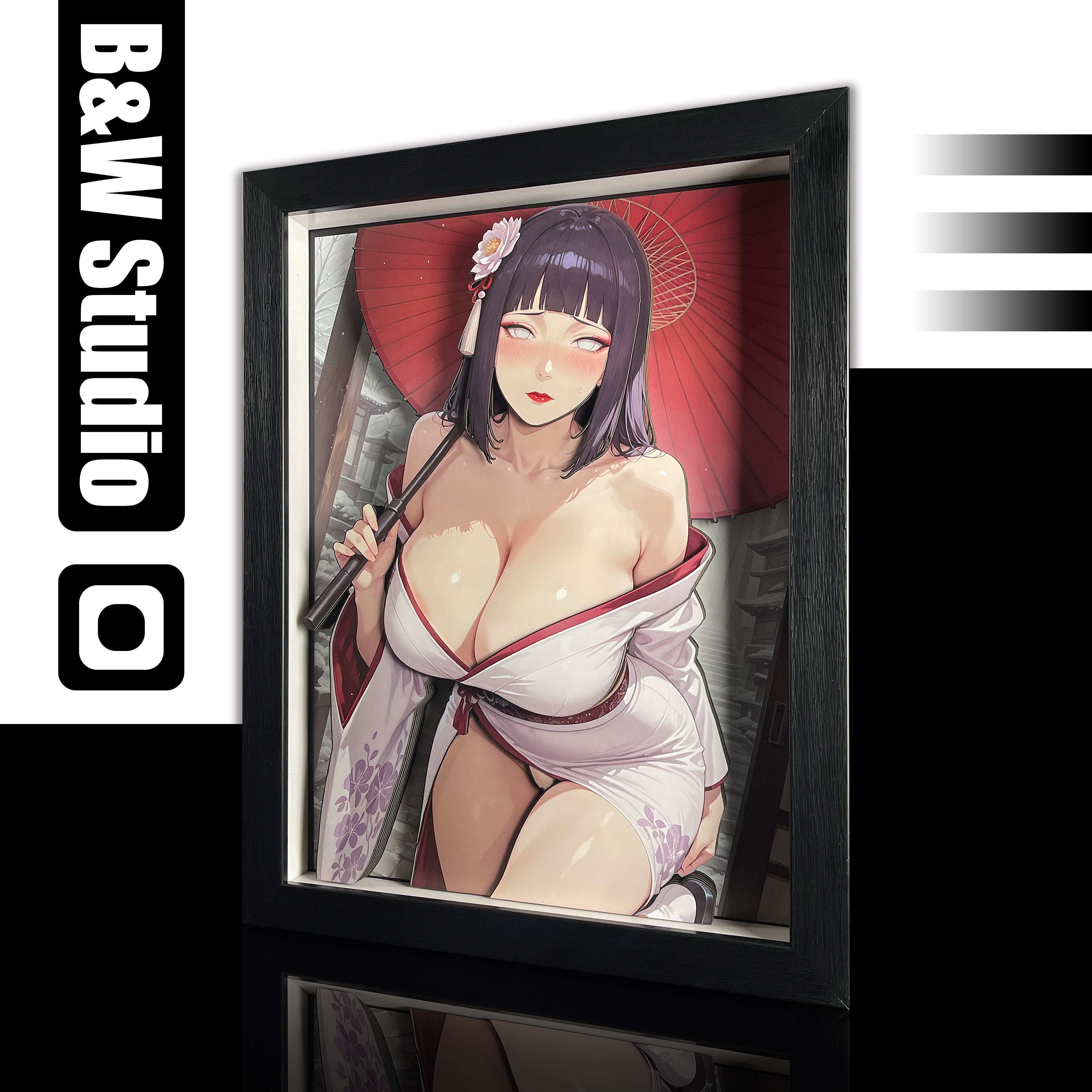 【Pre-sale】DSMG-133 Decorative Painting of Kimono Hyūga Hinata-Black and White Studio