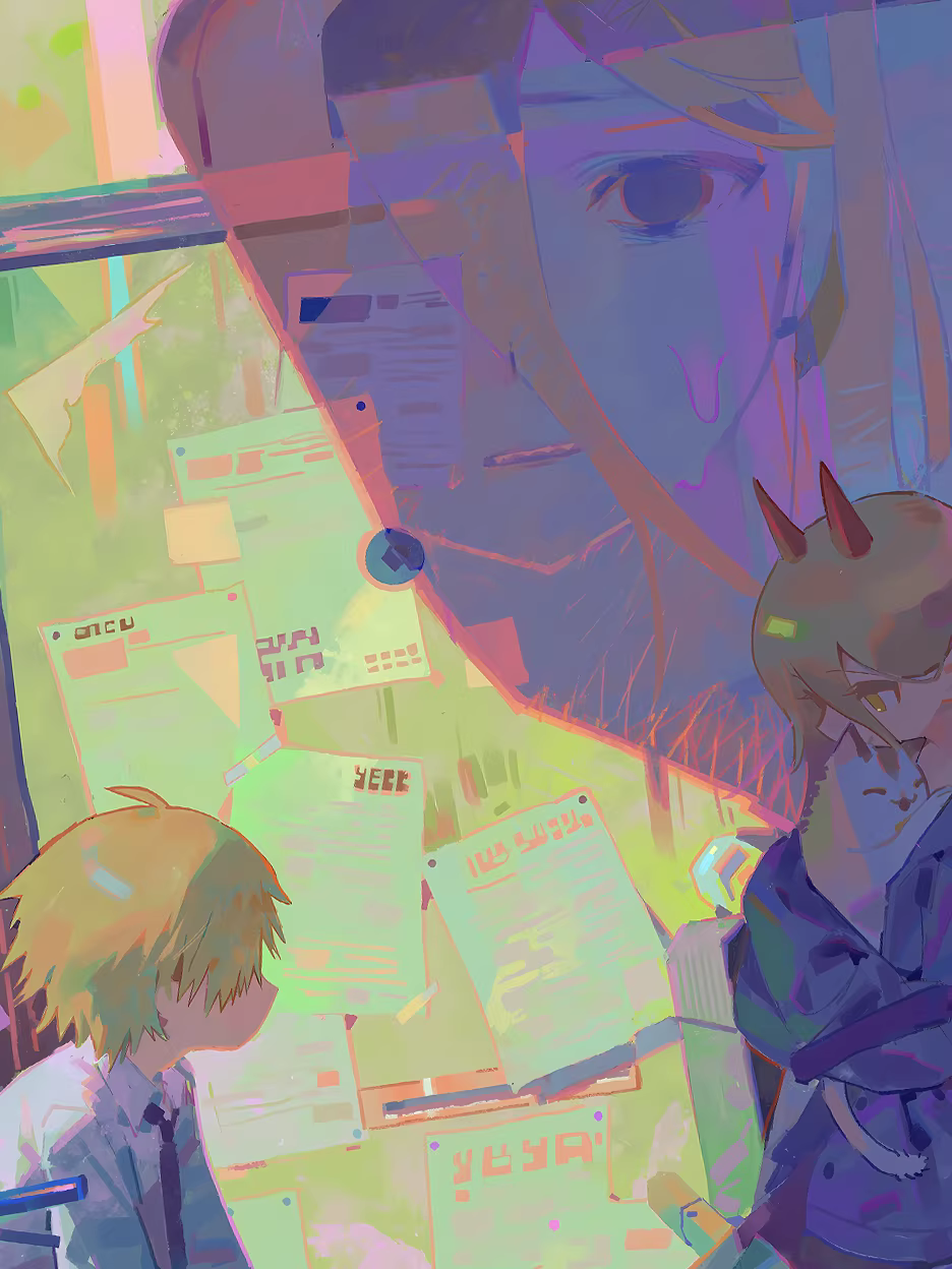 【Pre-sale】Decorative Painting of Young Denji and Power-XingKong Studio