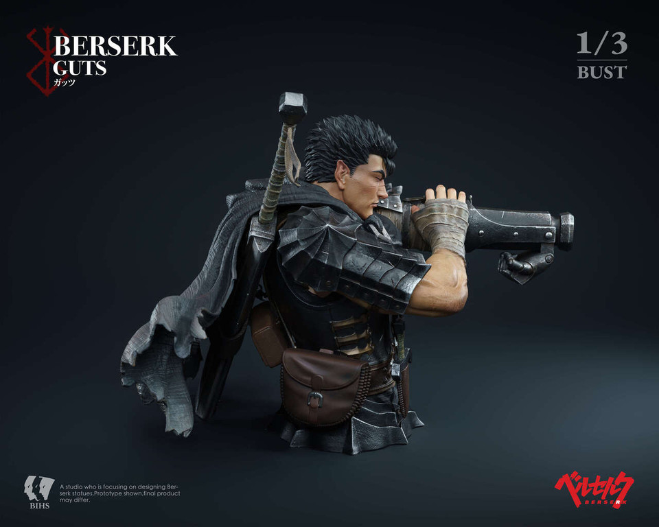 【Pre-sale】1/3 Scale Moment Bust of Guts The Black Swordsman's Berserk-BIHS Studio