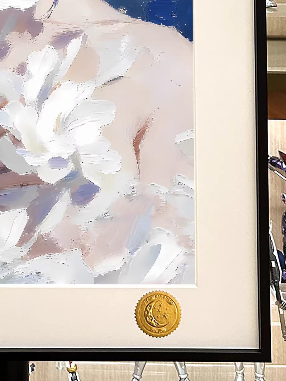 【Pre-sale】Decorative Painting of White Flower Reze-XingKong Studio