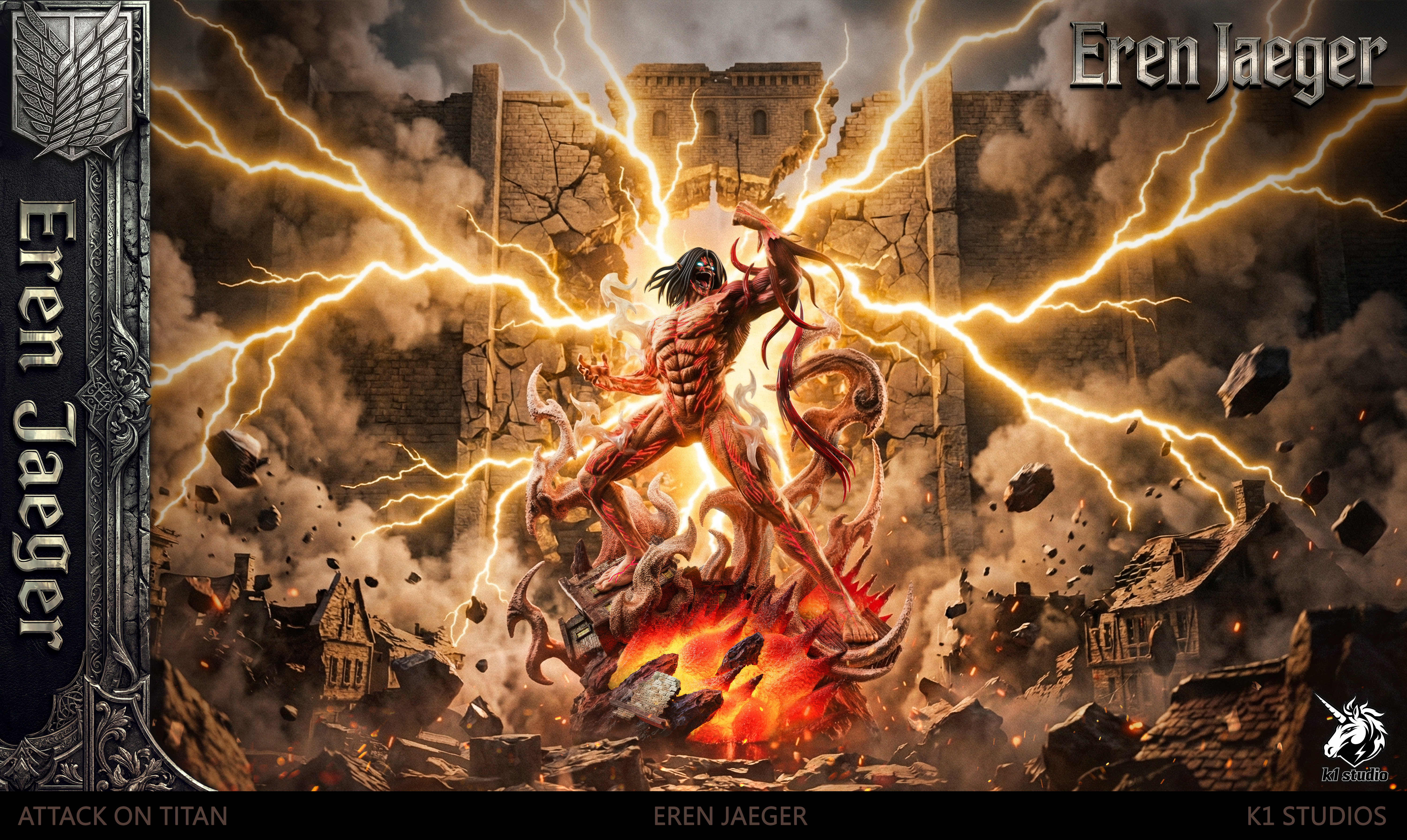 【Pre-sale】1/6 Scale Eren Jaeger with LED-K1 Studio