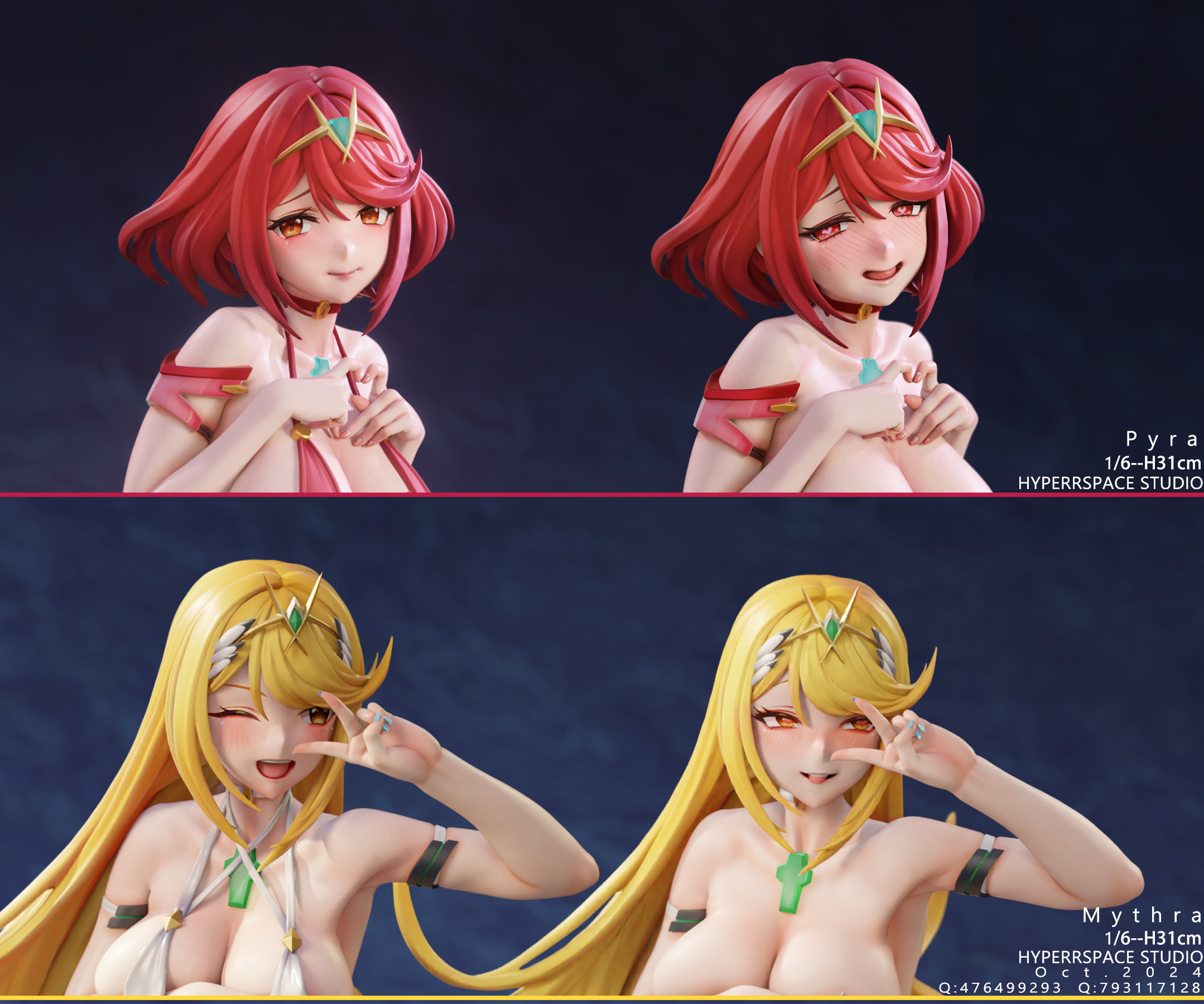 【Pre-sale】1/6 Scale Mythra & Pyra-Xenoblade Chronicles-Hyperspace Studio