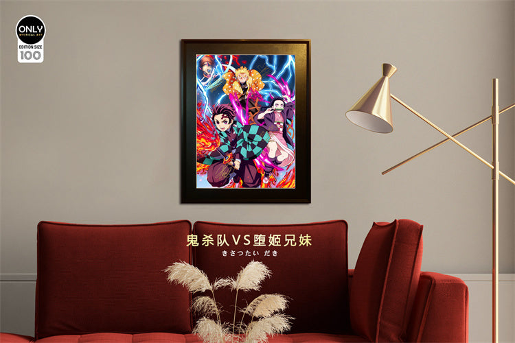 【Pre-sale】Decorative Paint of ‏Famous Scene Series Voice Actors's Signatures Corps vs Gyutaro and Daki-Mystical Art Studio